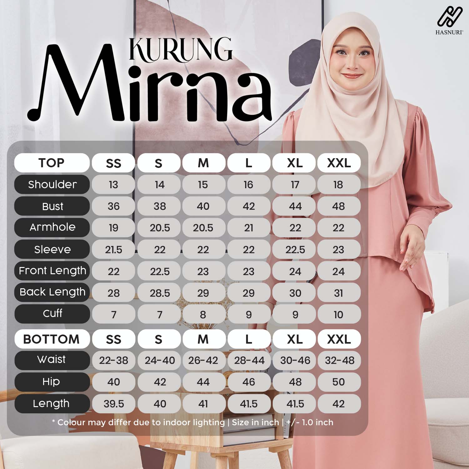 Kurung Mirna - Moss Yellow