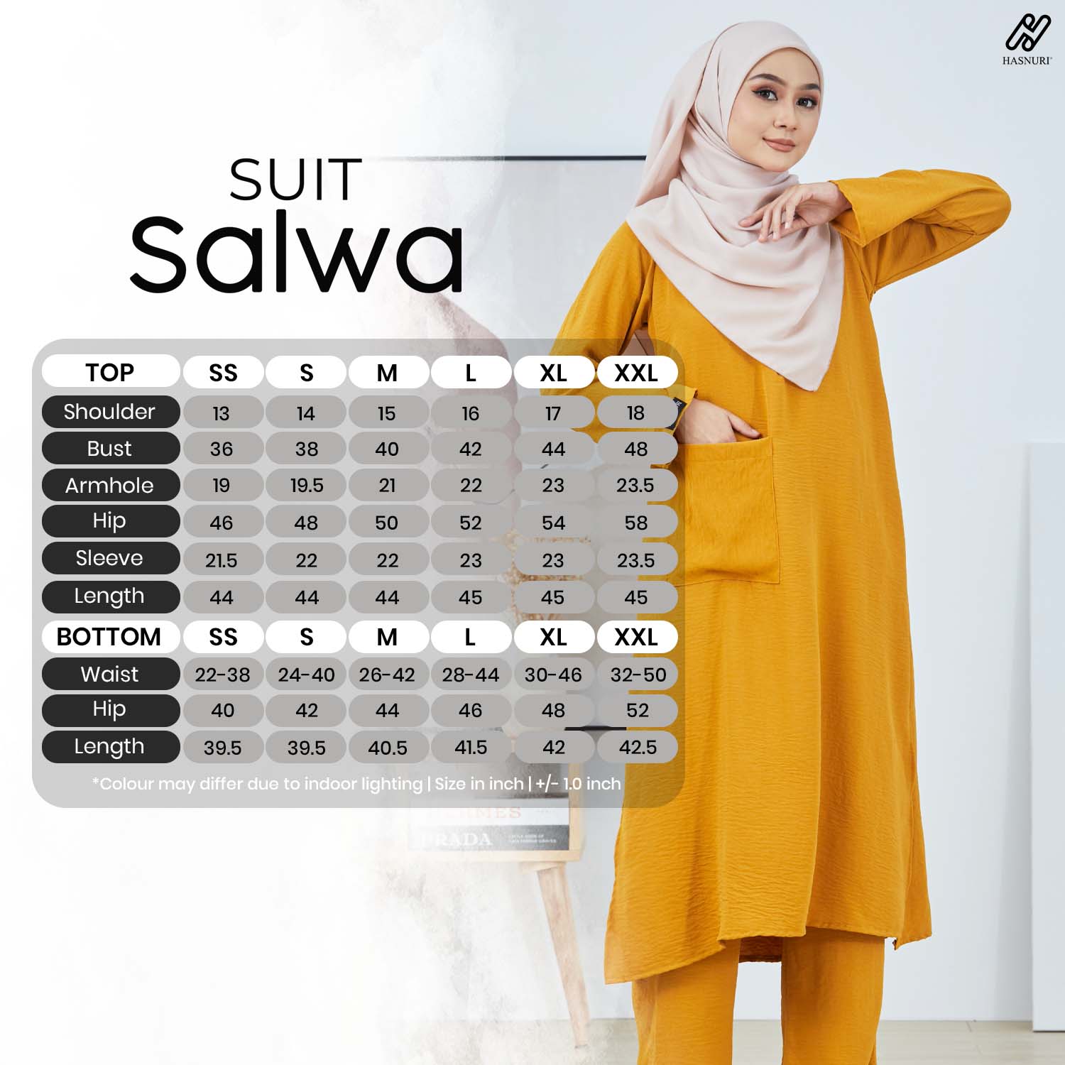 Suit Salwa - Golden Brown