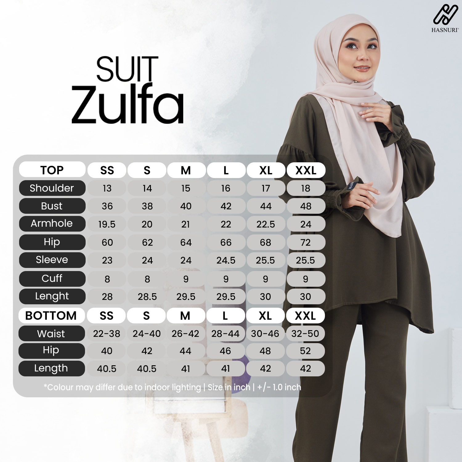 Suit Zulfa - Light Mint