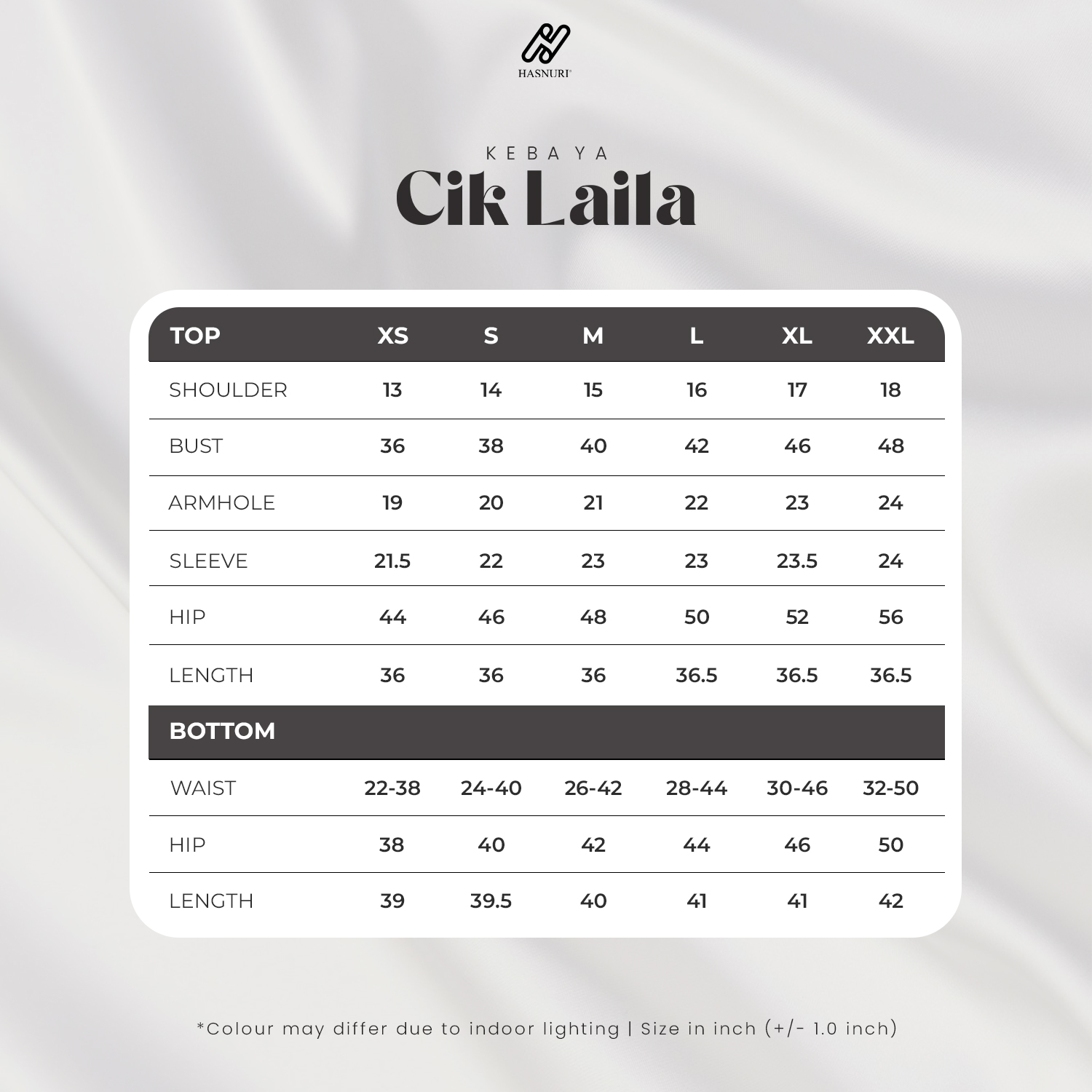 Kebaya Cik Laila - Grey