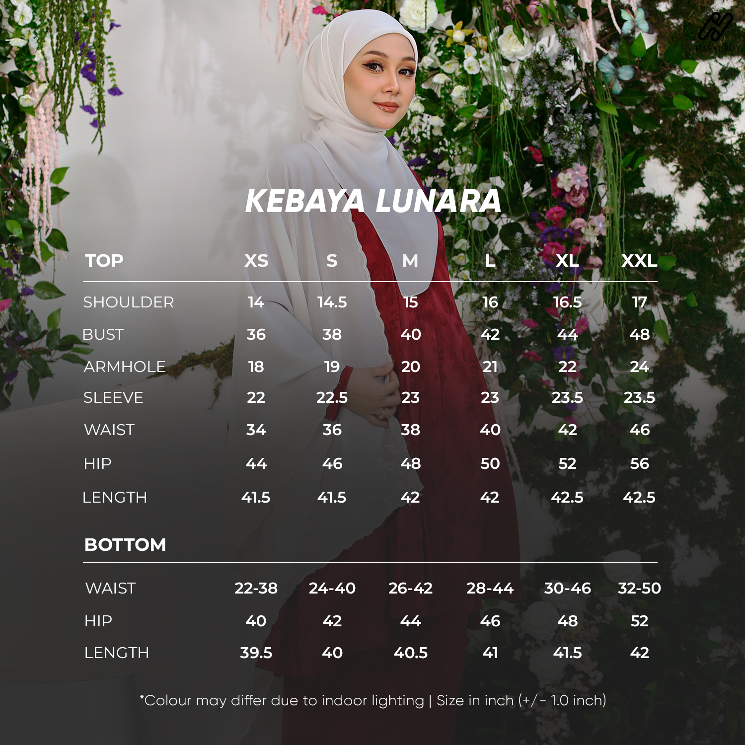 Kebaya Lunara - Navy Blue