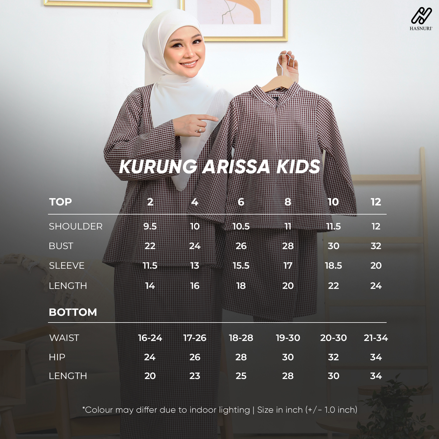 Kurung Arissa Kids - Black