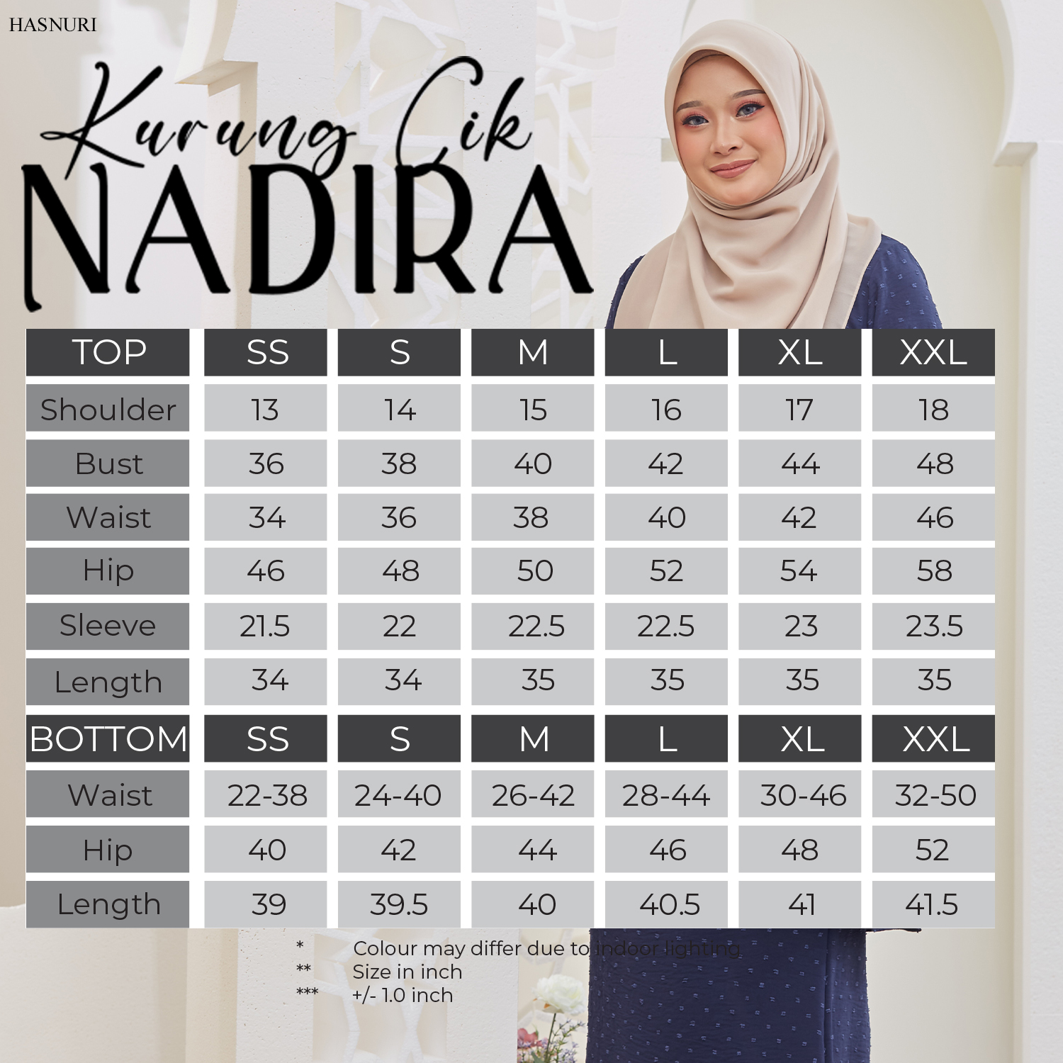 Kurung Cik Nadira - Dusty Orange