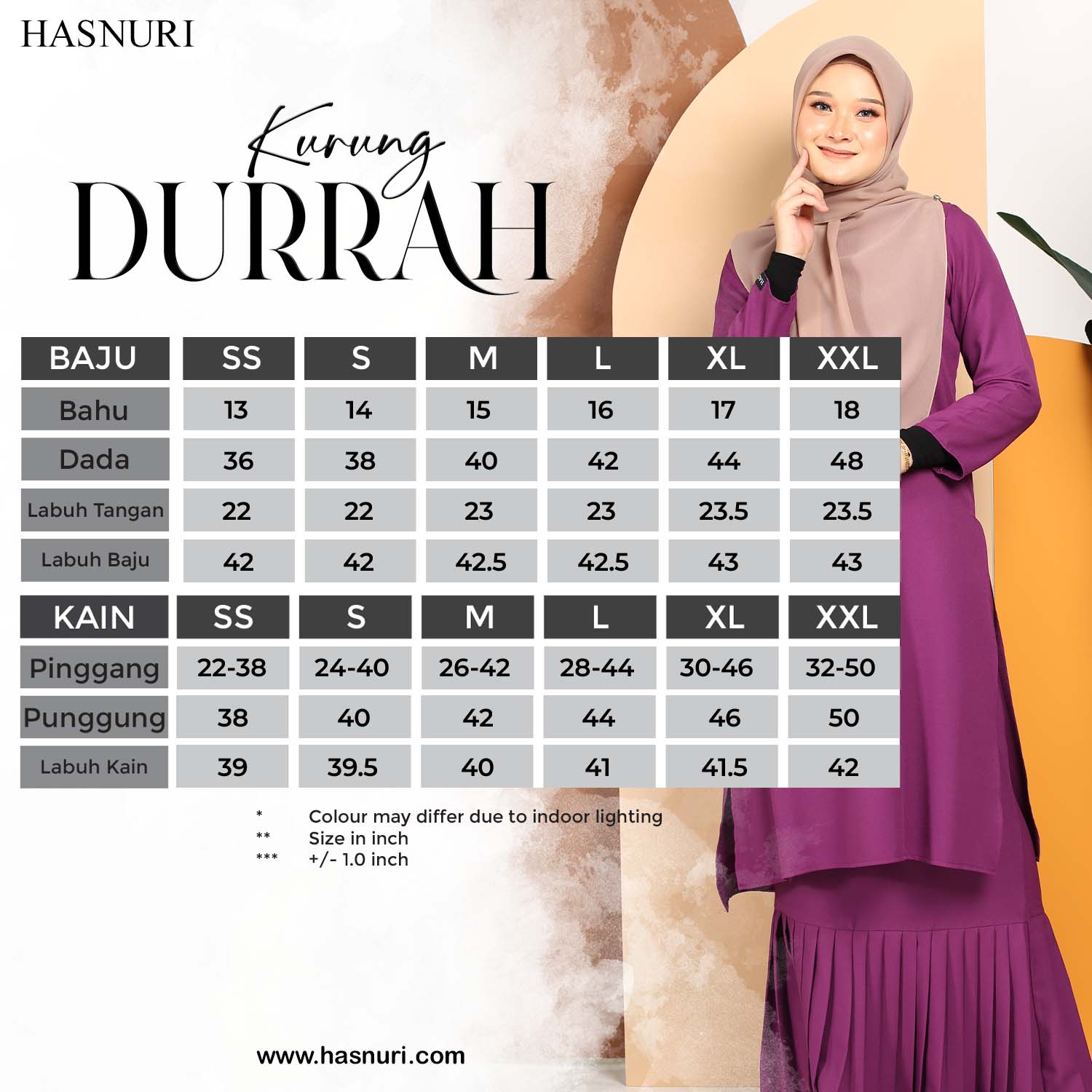 Kurung Durrah - Mustard
