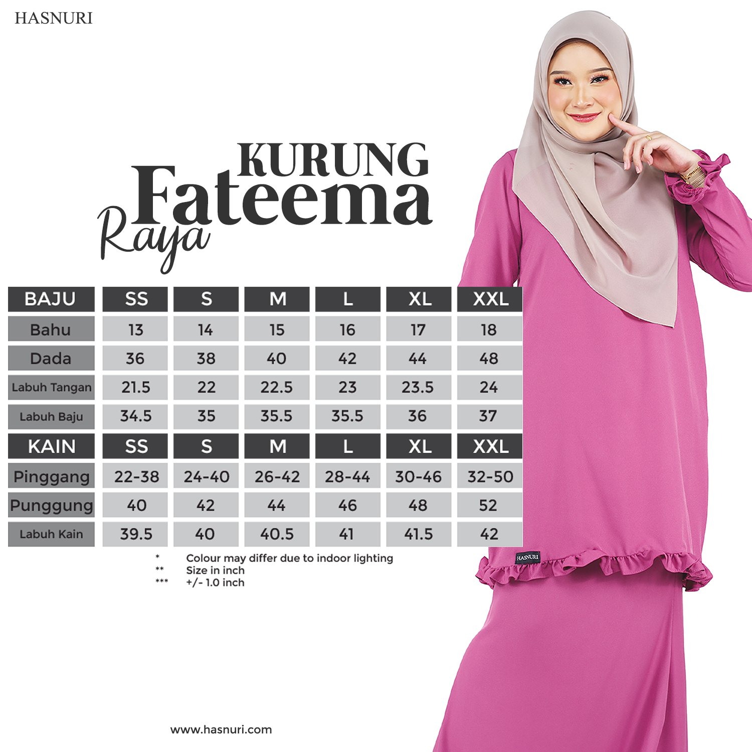Kurung Fateema - Cream