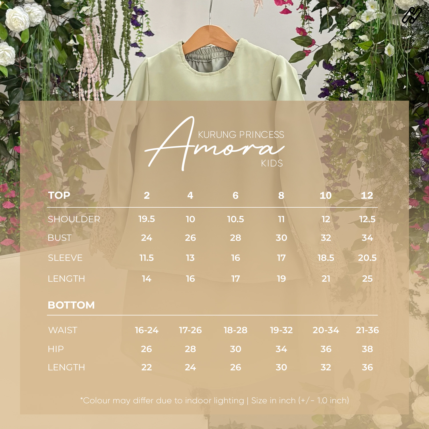 Kurung Princess Amora Kids - Black