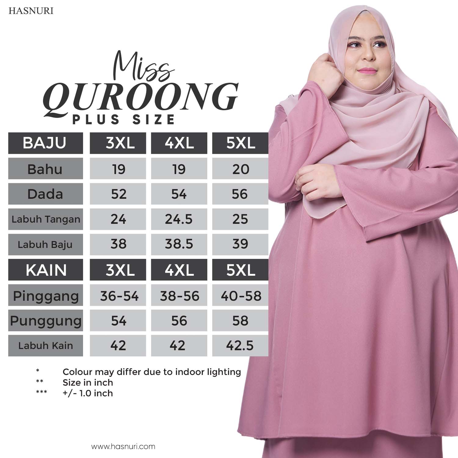 Kurung Miss Quroong Plus Size - Orange