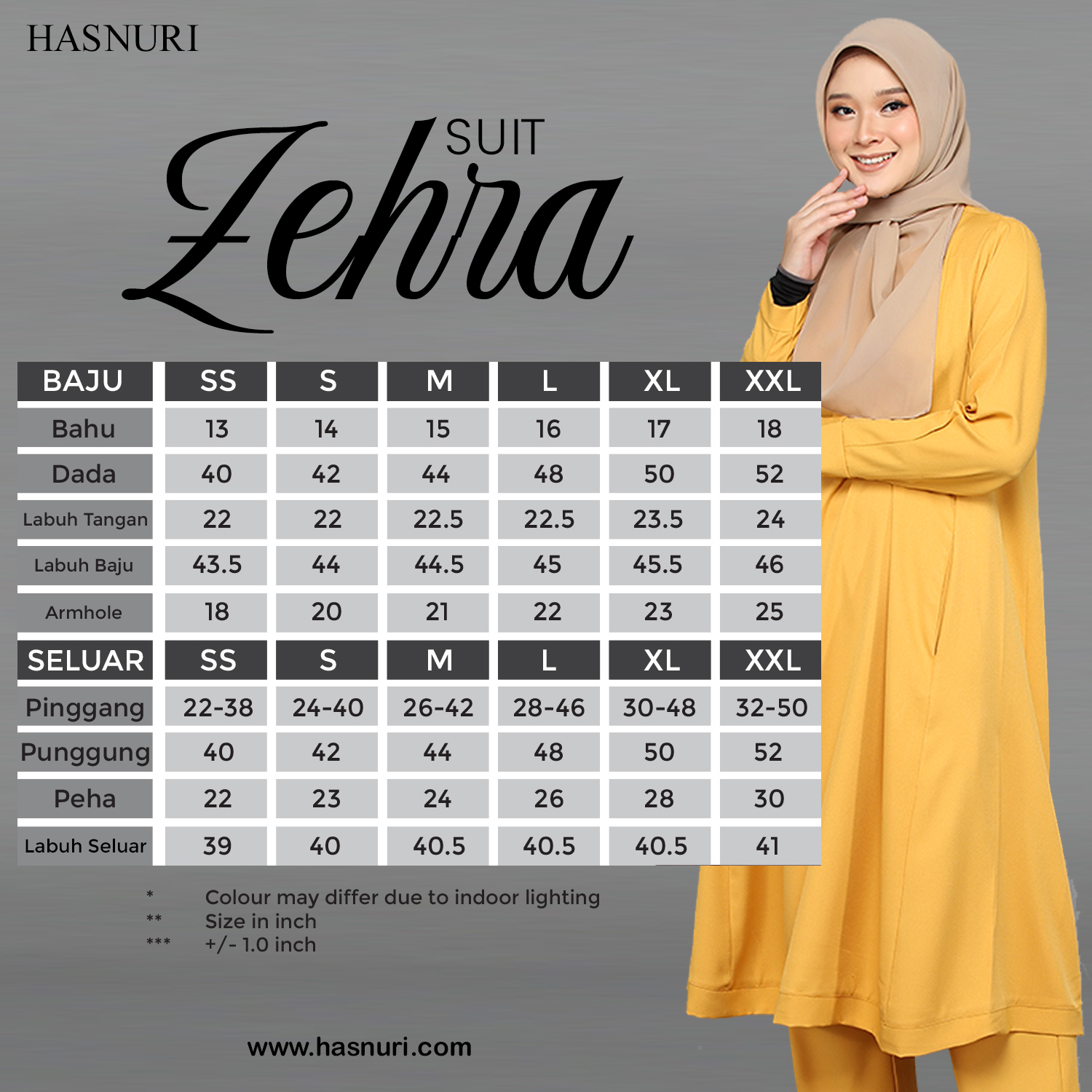 Suit Zehra - Mustard