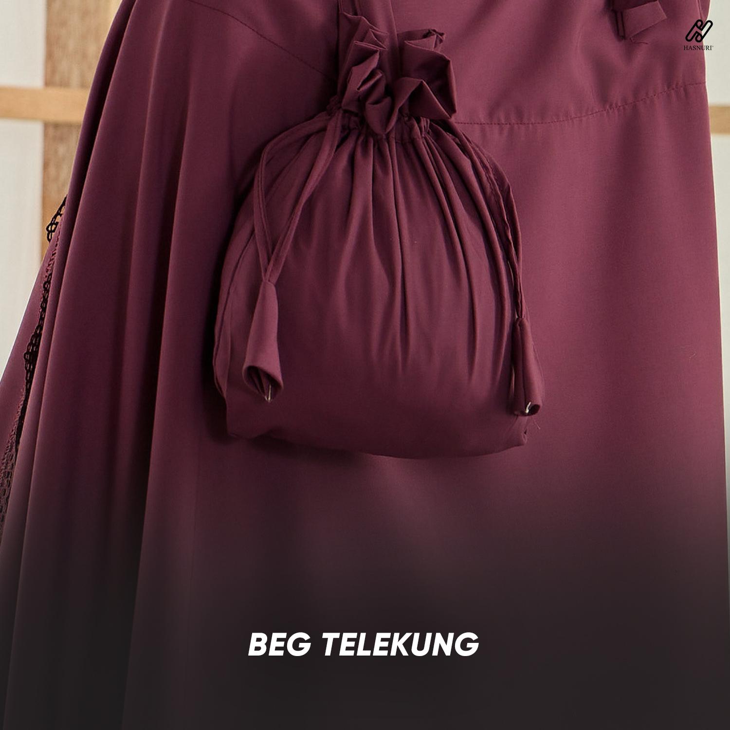 Telekung Hajar - Rose Pink