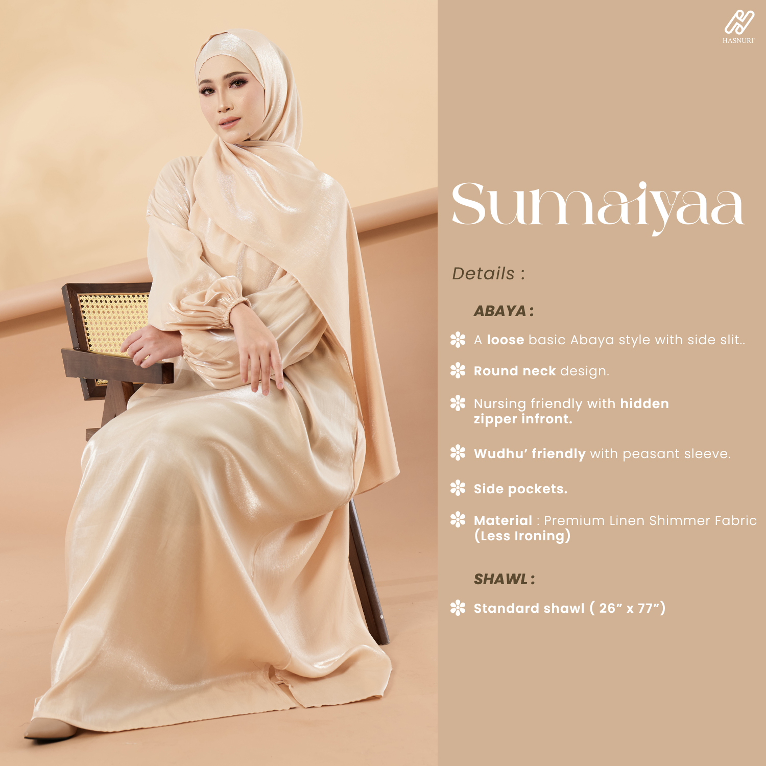 Abaya Sumaiyaa - French Vanilla