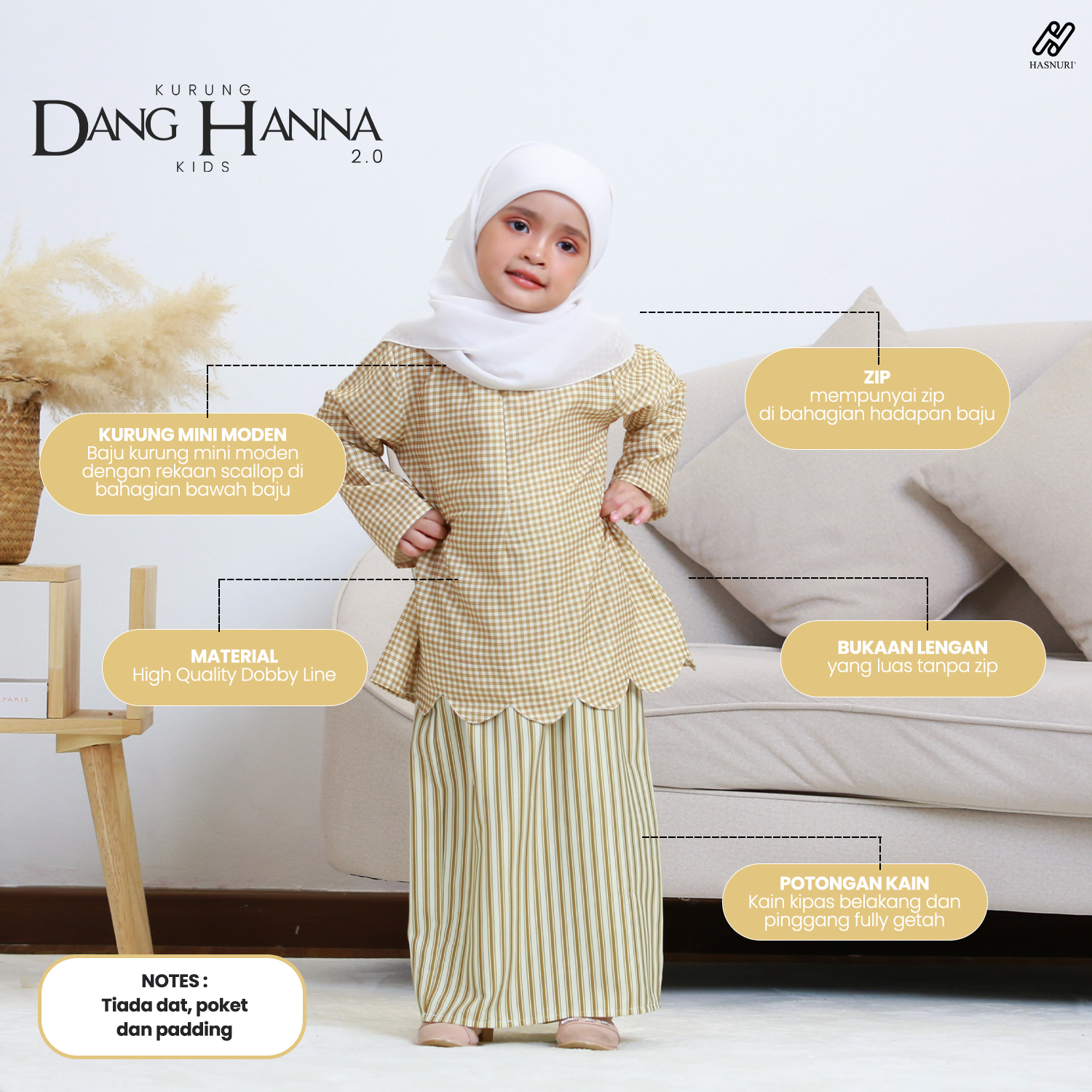 Kurung Dang Hanna Kids 2.0 - Green