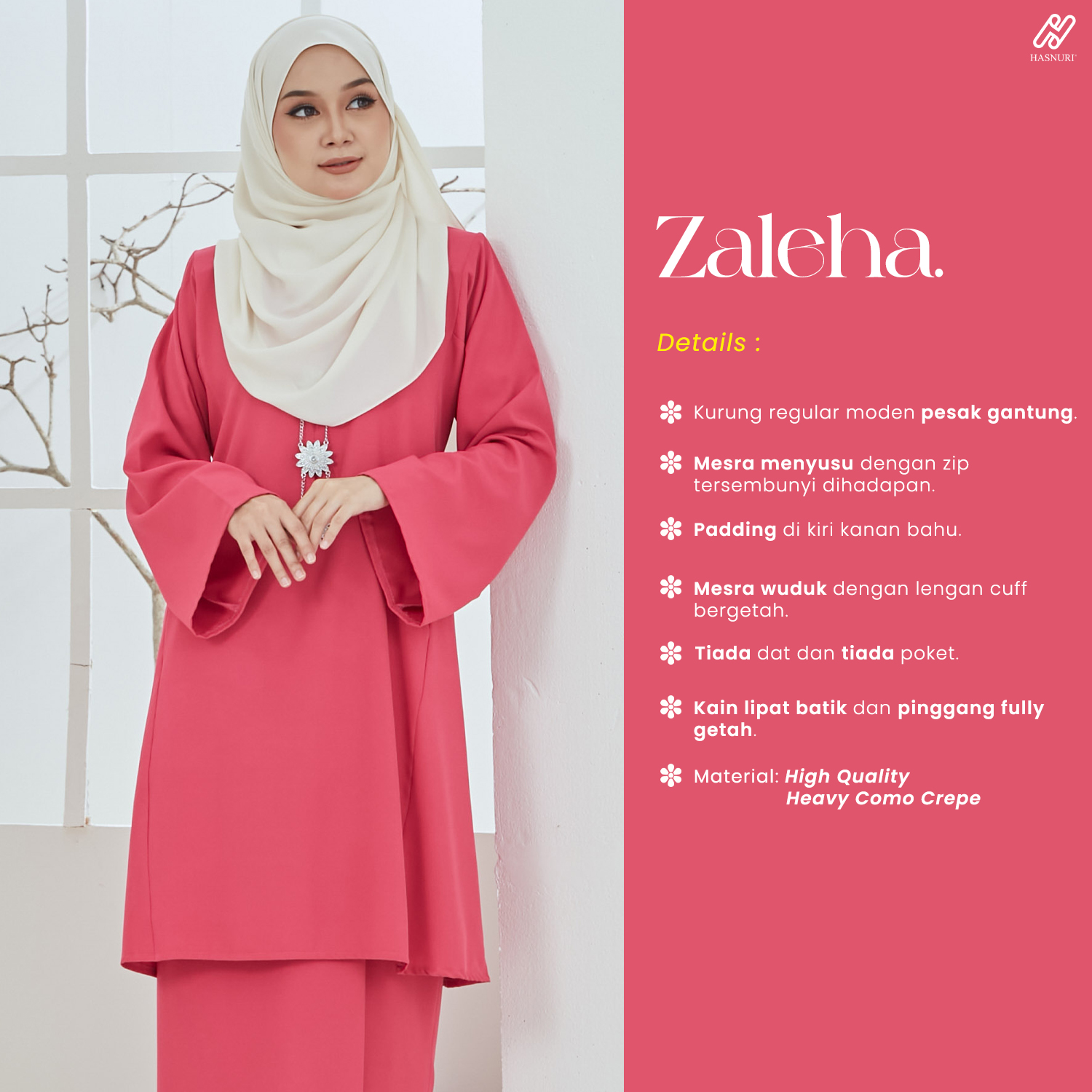 Kurung Zaleha - Dark Orange