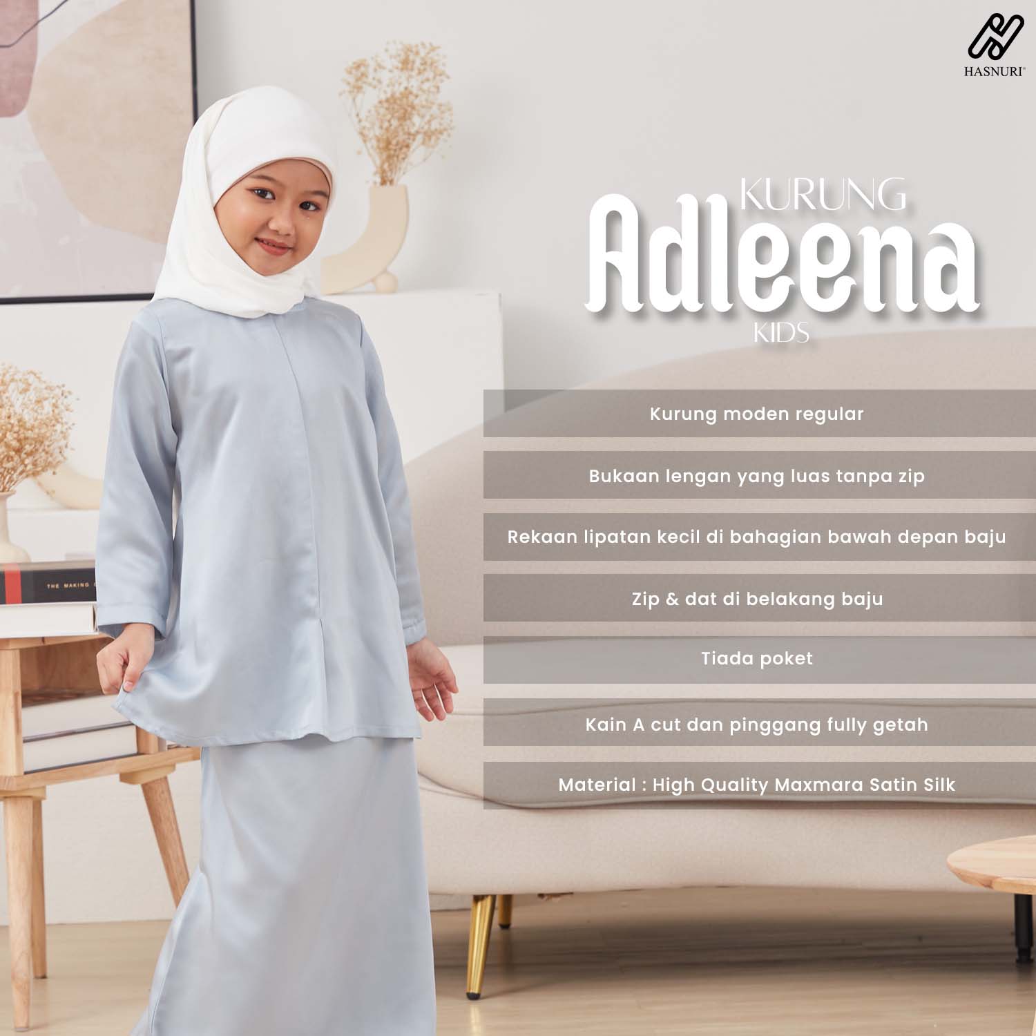 Kurung Adleena Kids - Black