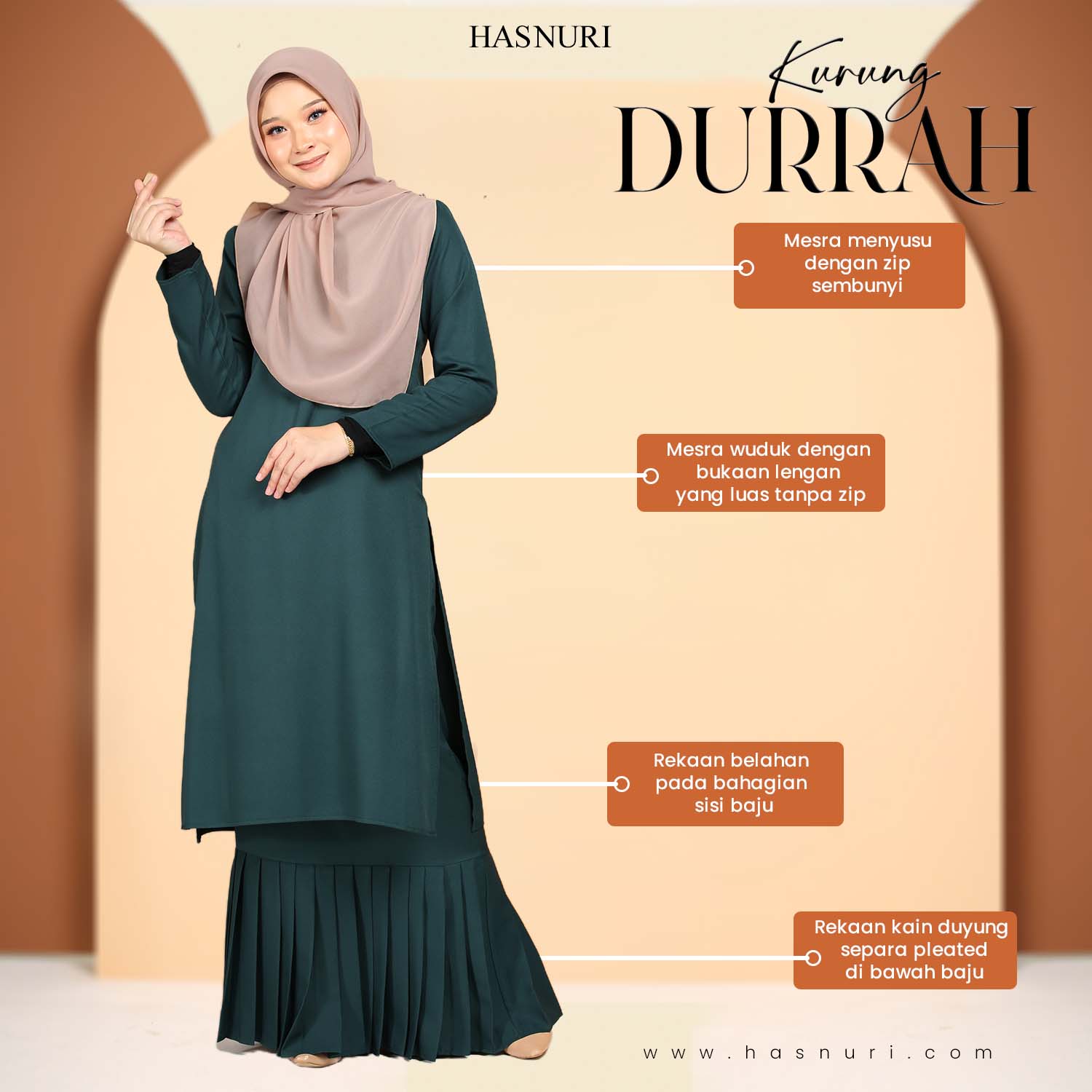 Kurung Durrah - Mustard