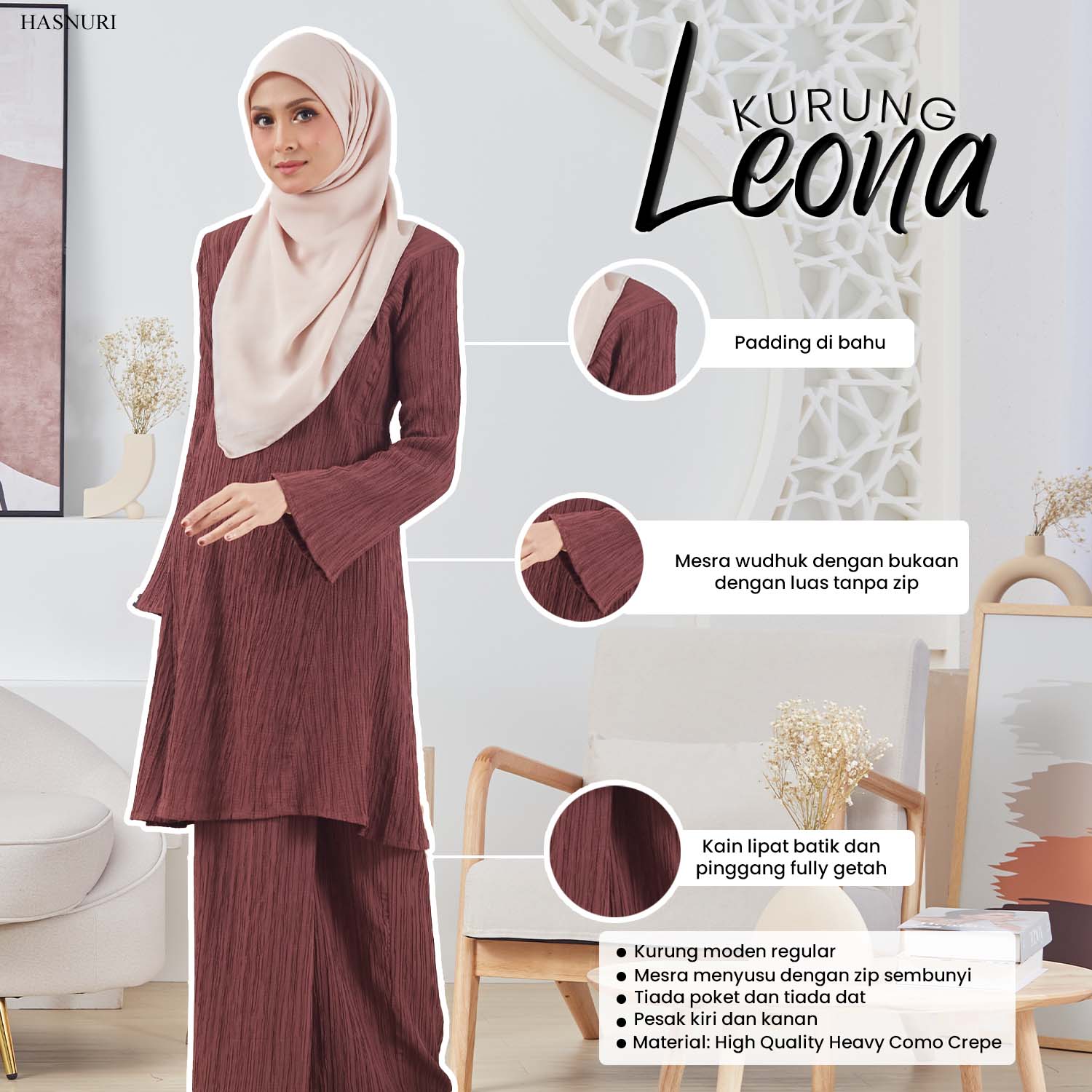 Kurung Leona - Butter Yellow