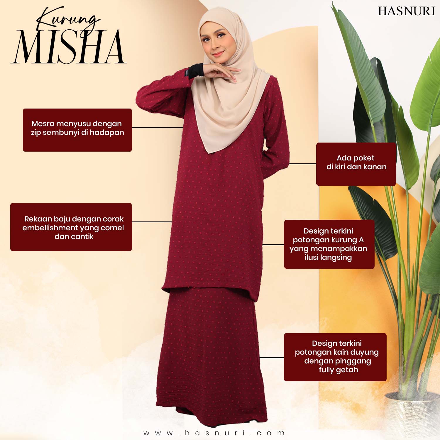 Kurung Misha - Mustard