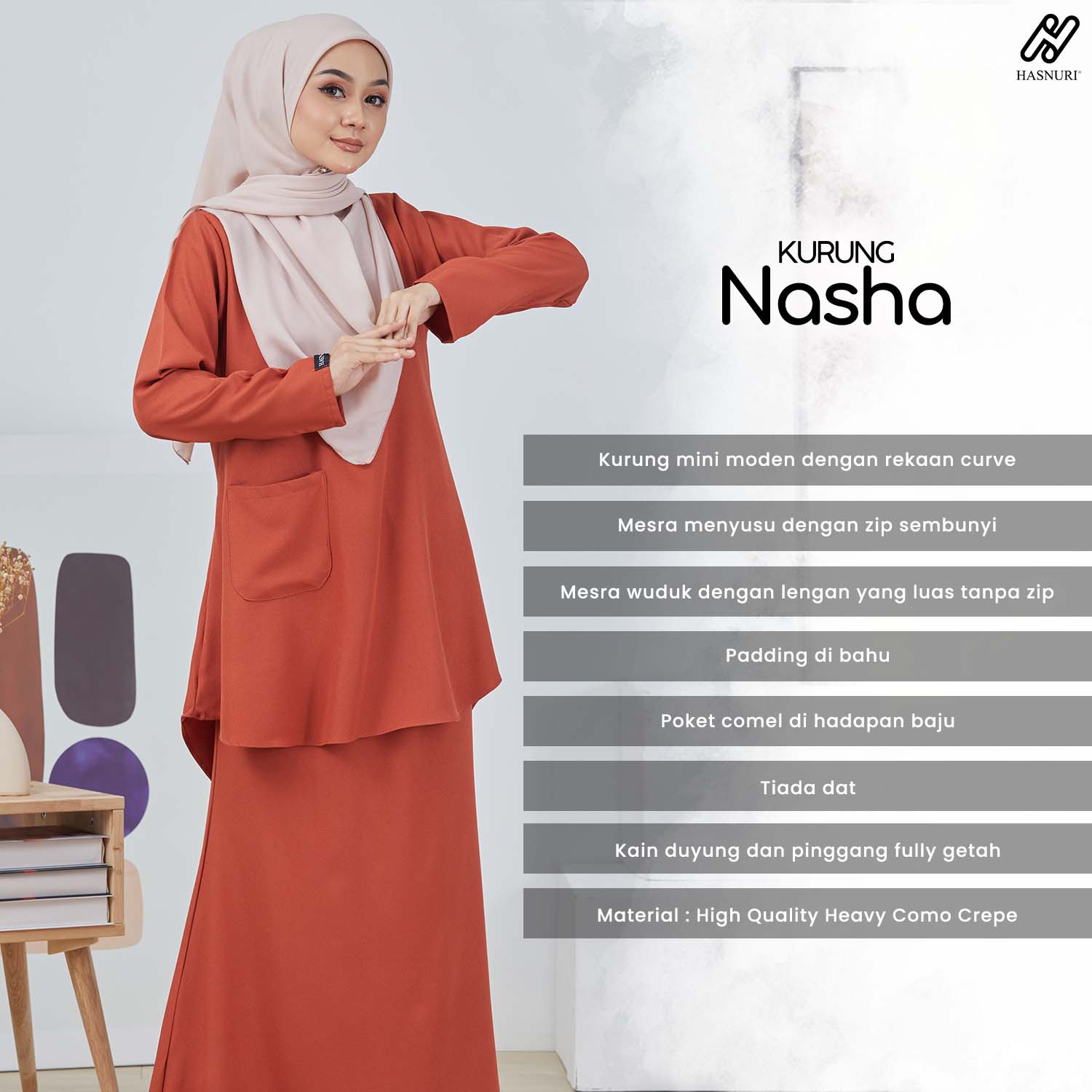Kurung Nasha - Mustard Gold