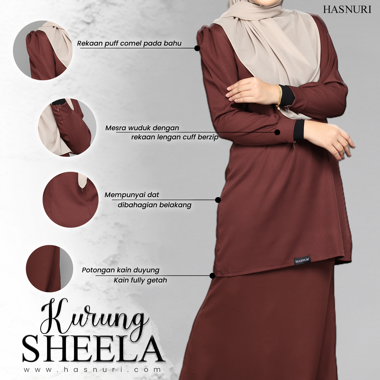 Kurung Sheela - Light Choc