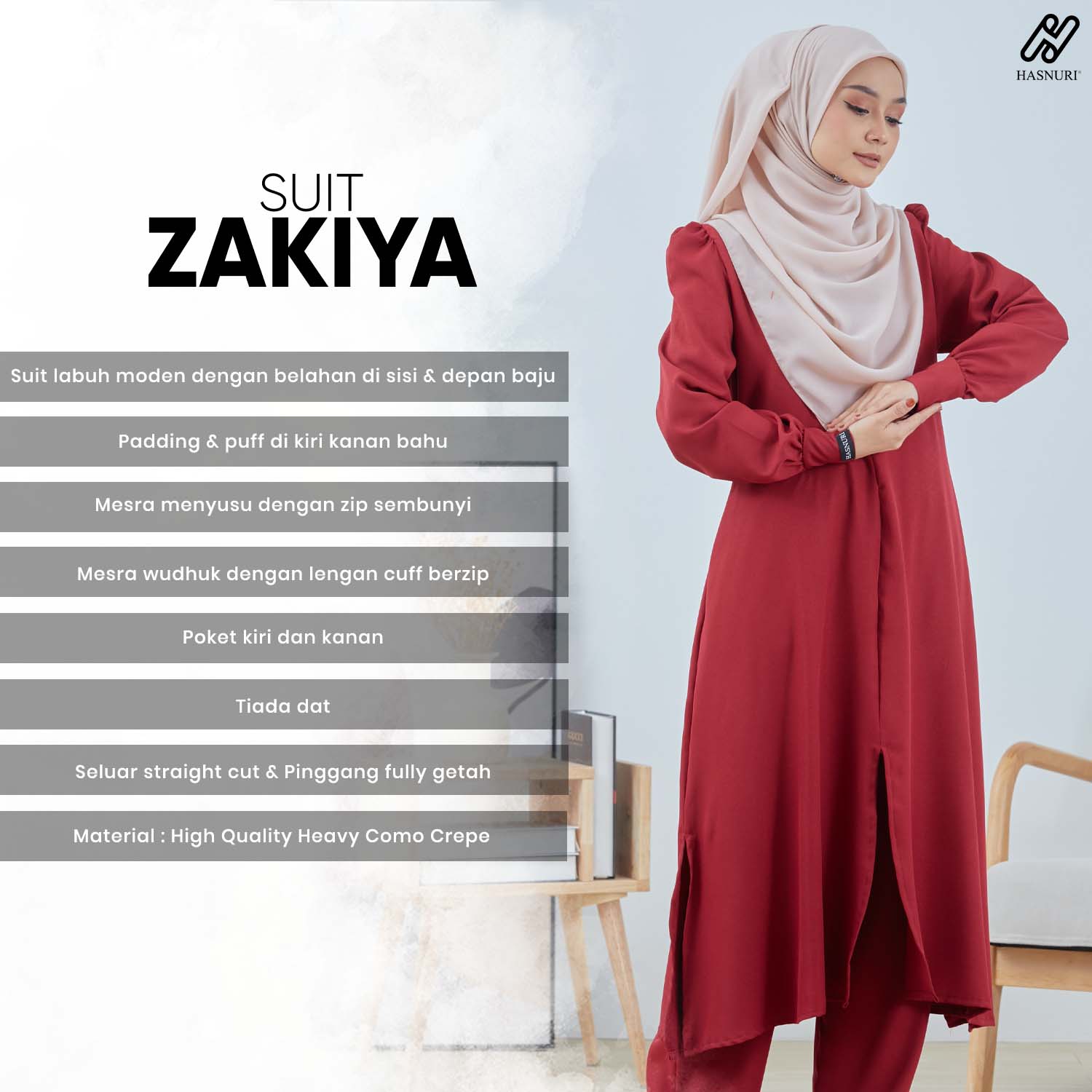 Suit Zakiya - Grey