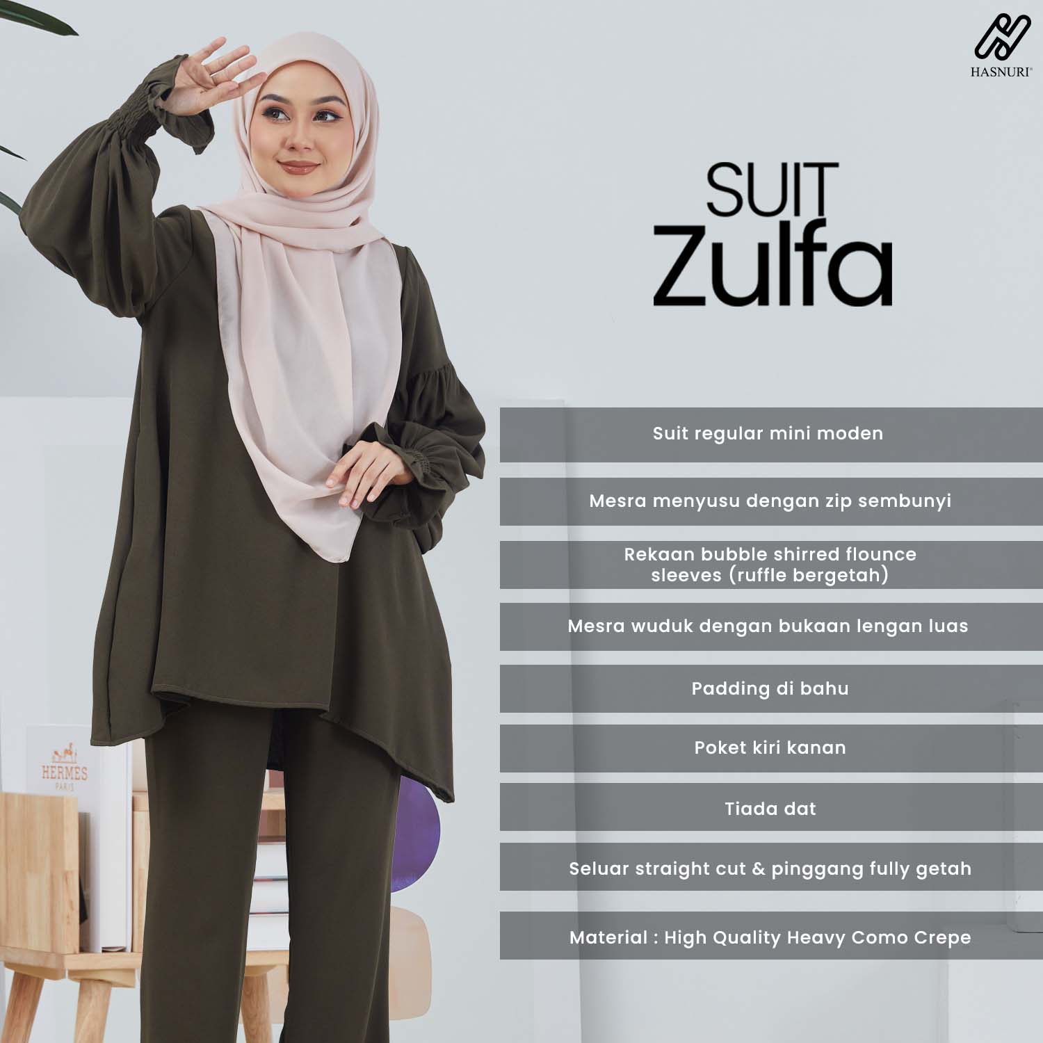 Suit Zulfa - Light Mint