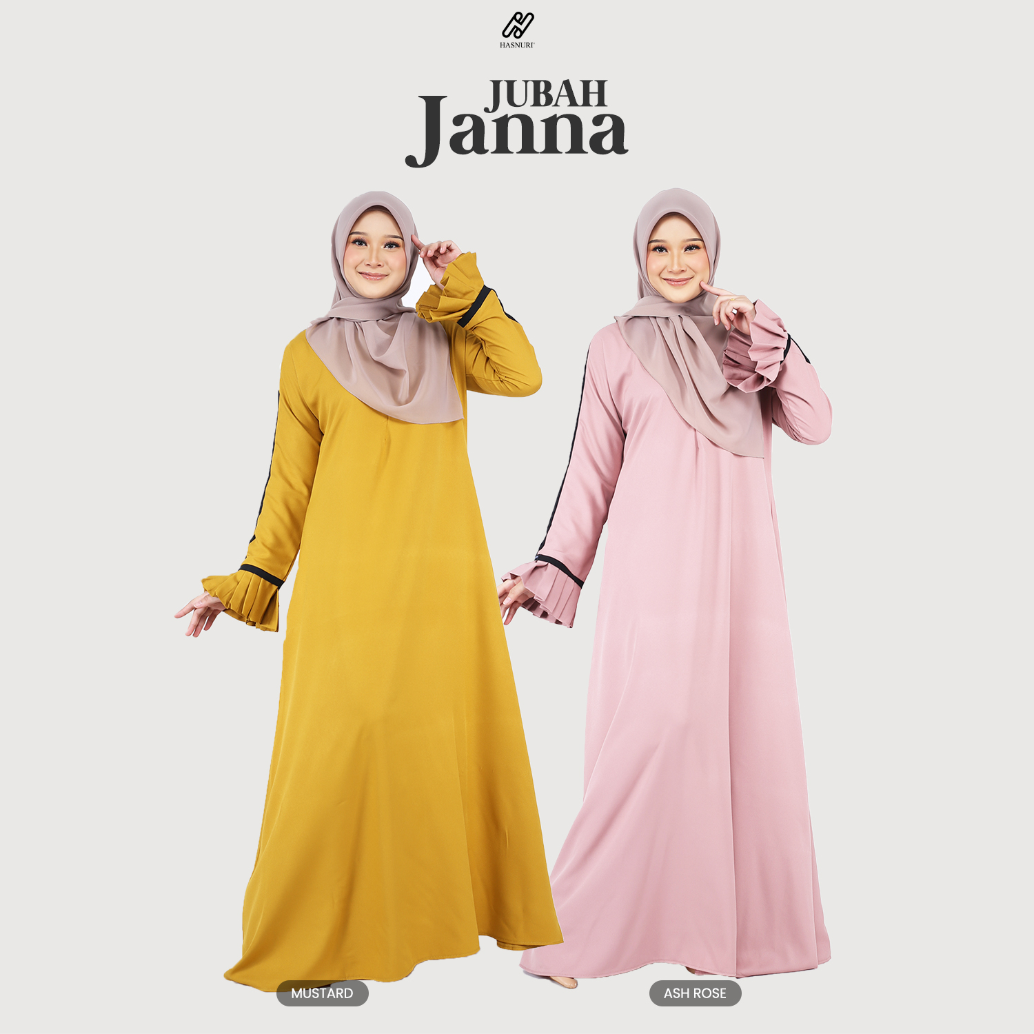 Jubah Janna - Ash Rose