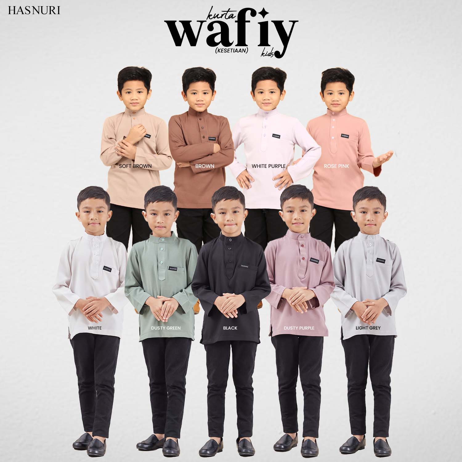 Kurta Wafiy Kids - Rose Pink