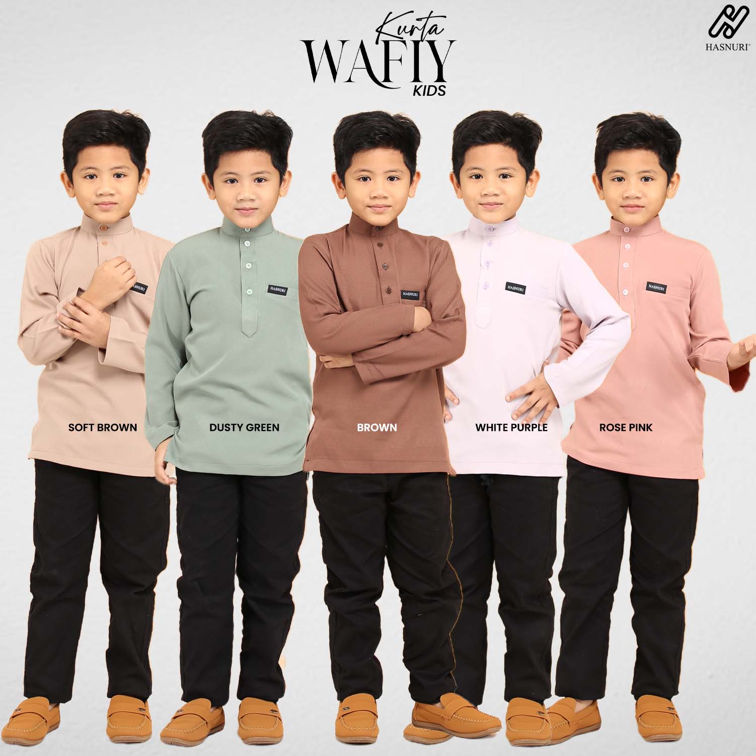 Kurta Wafiy Kids - Soft Brown