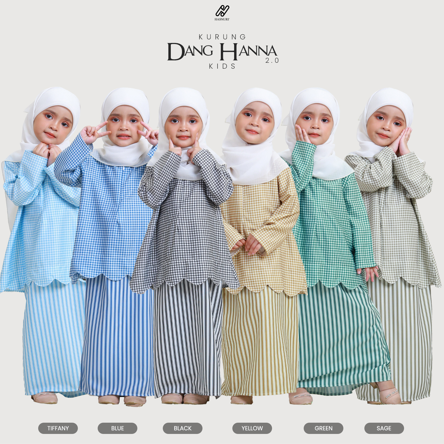 Kurung Dang Hanna Kids 2.0 - Green