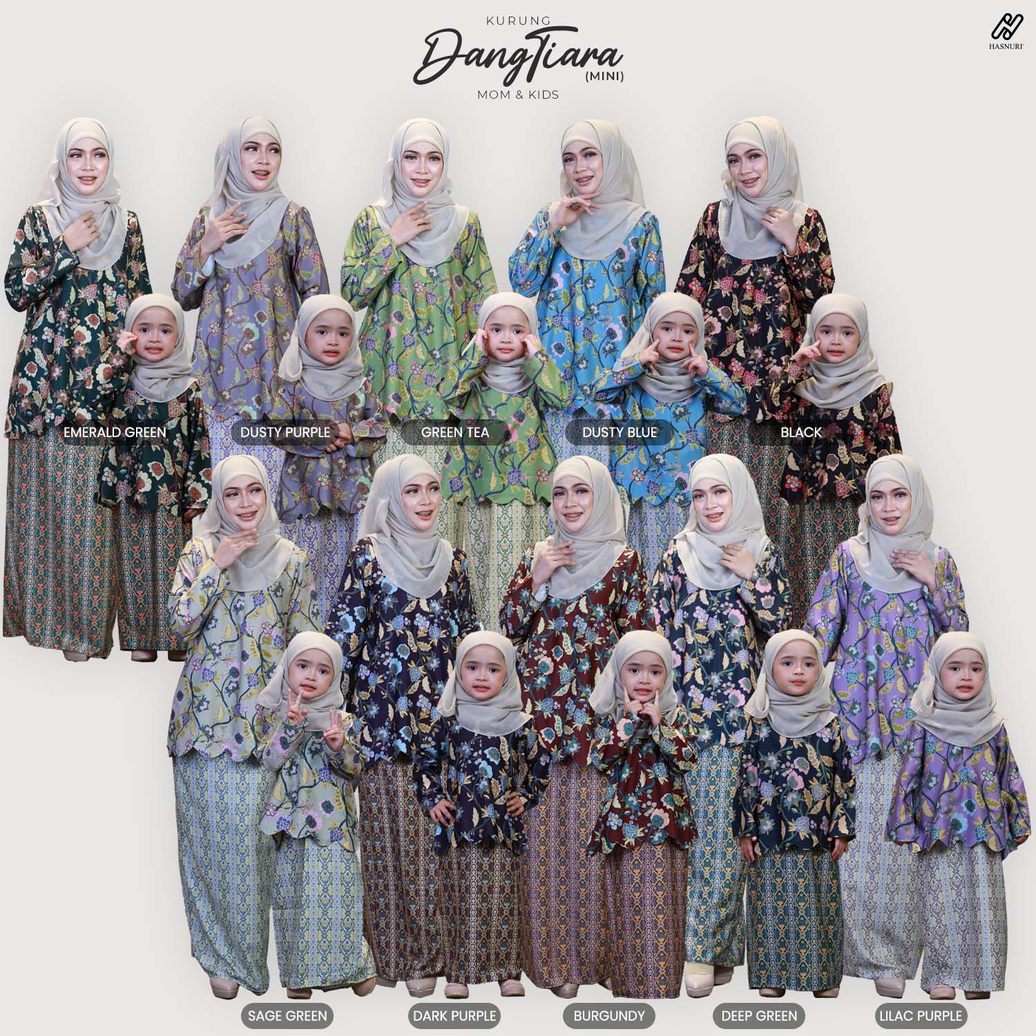 Kurung Dang Tiara Mini - Burgundy