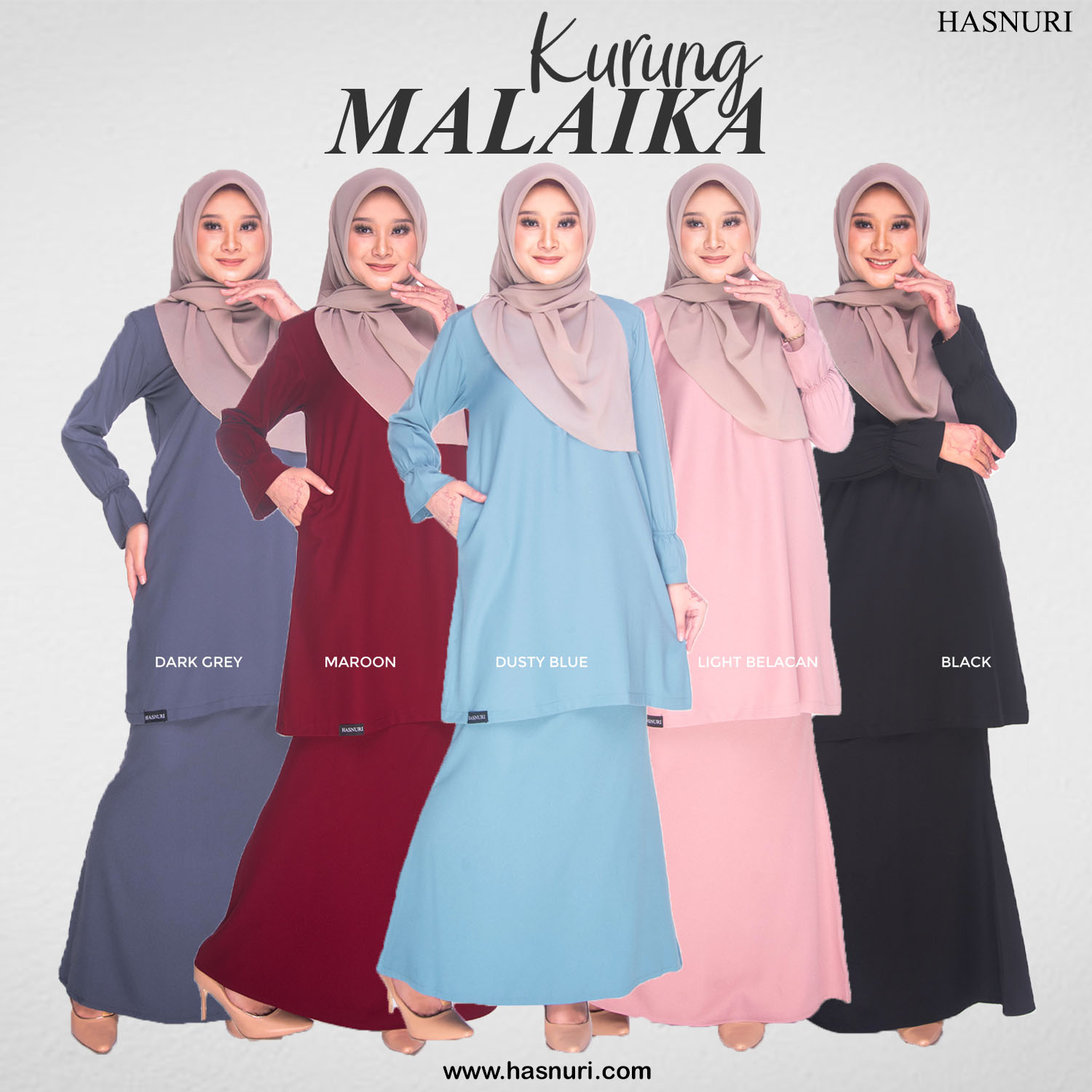 Kurung Malaika - Dark Grey