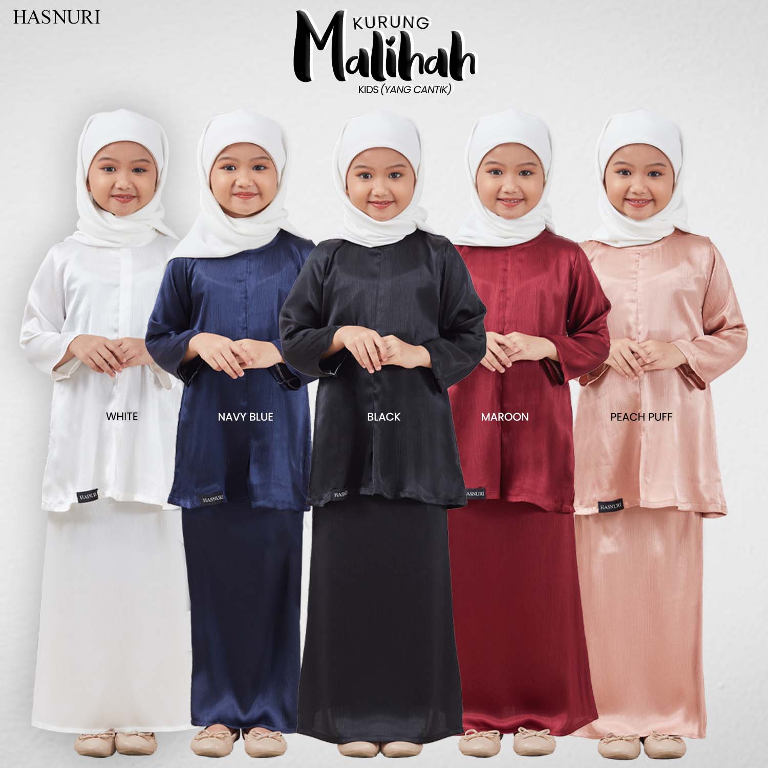 Kurung Malihah Kids - Navy Blue