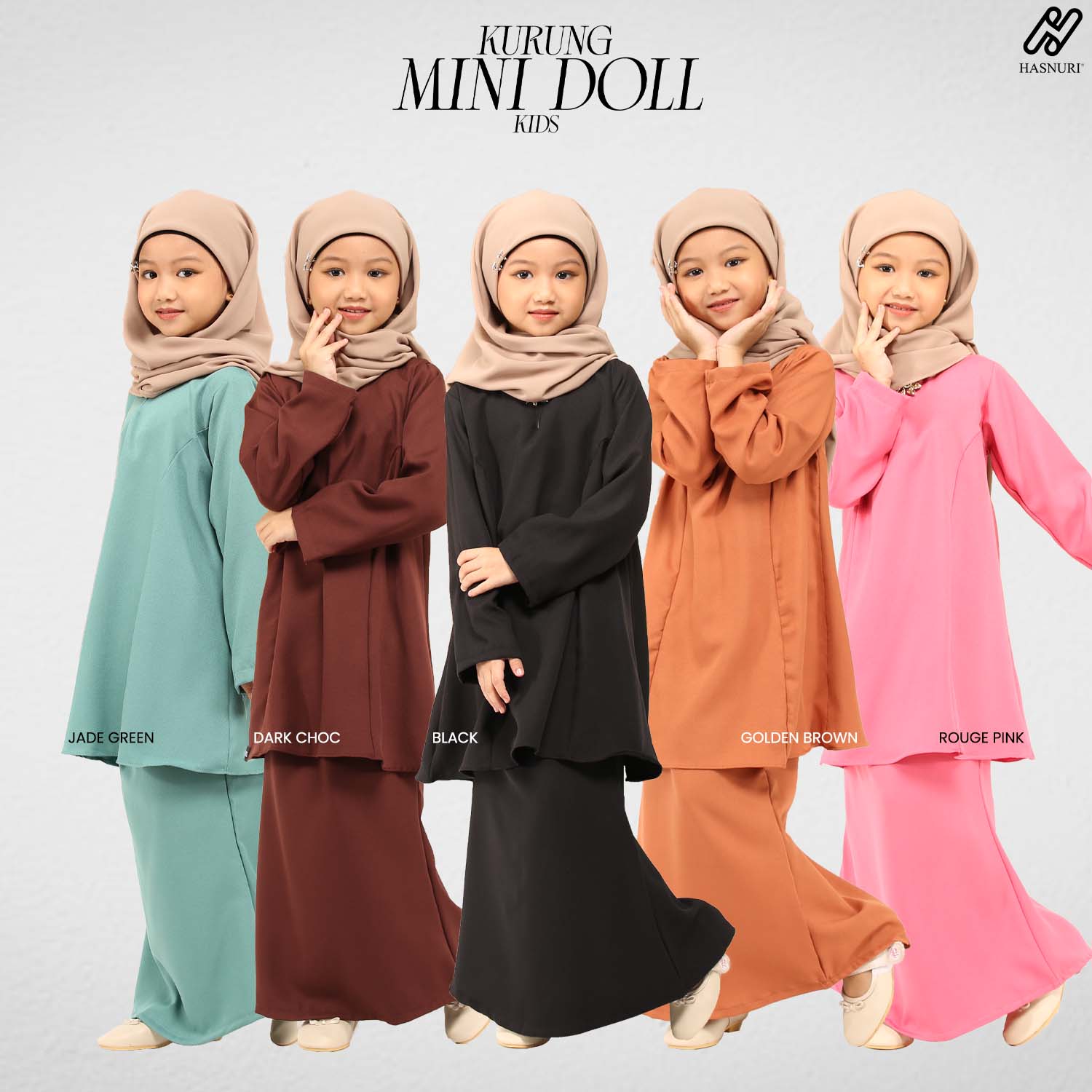 Kurung Mini Doll Kids - Rouge Pink