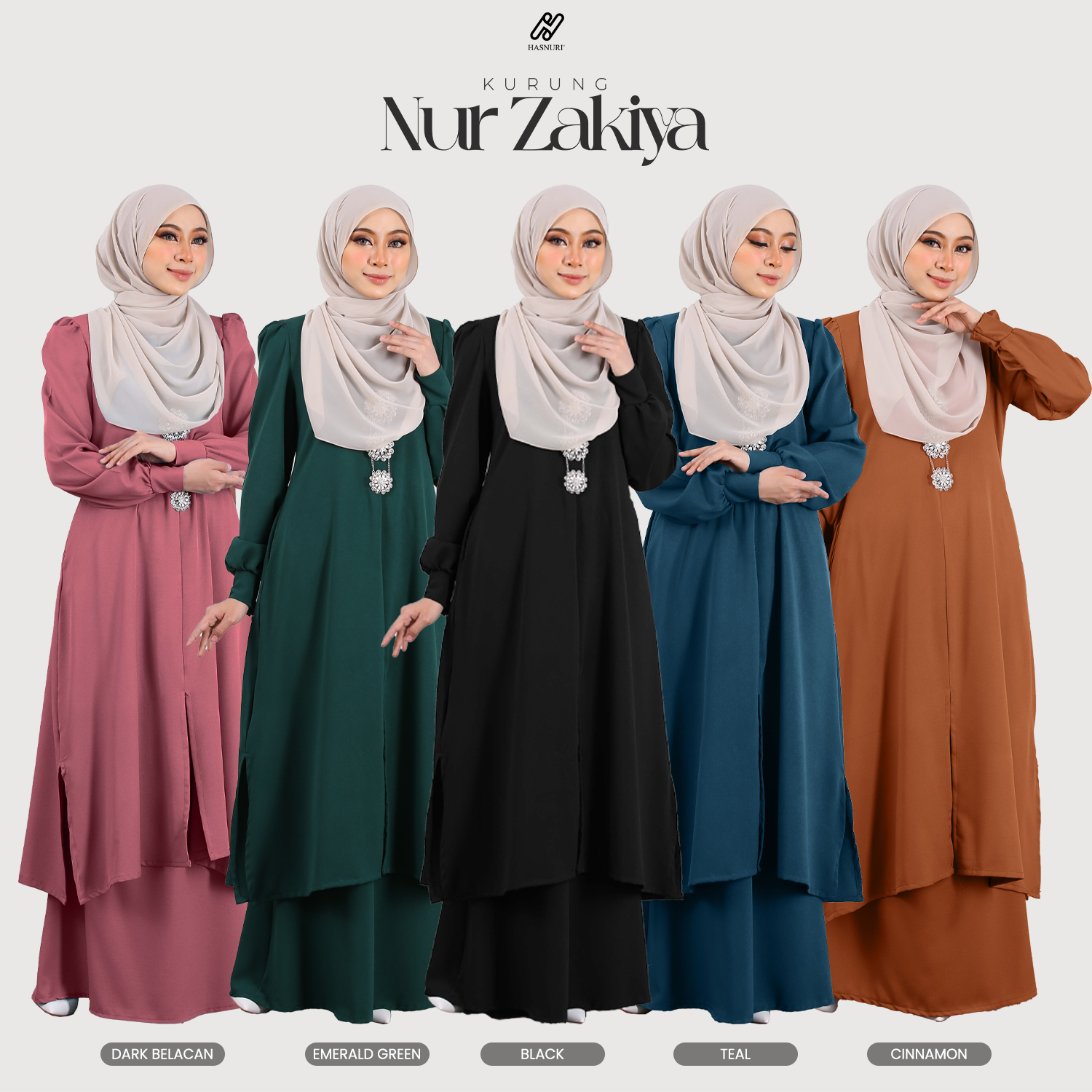 Kurung Nur Zakiya - Dark Belacan