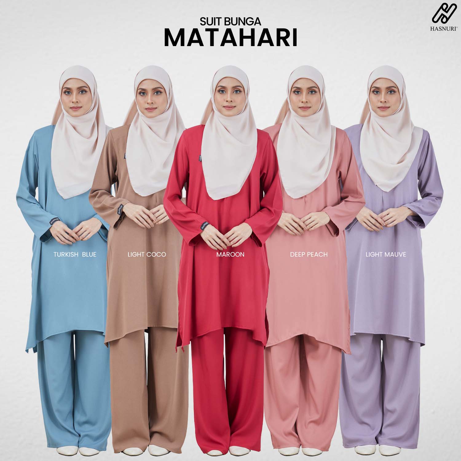 Suit Bunga Matahari - Maroon