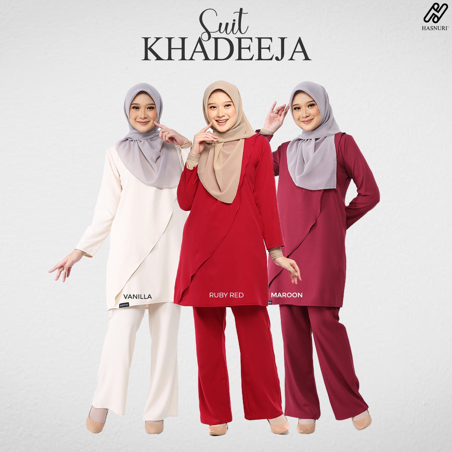 Suit Khadeeja - Maroon