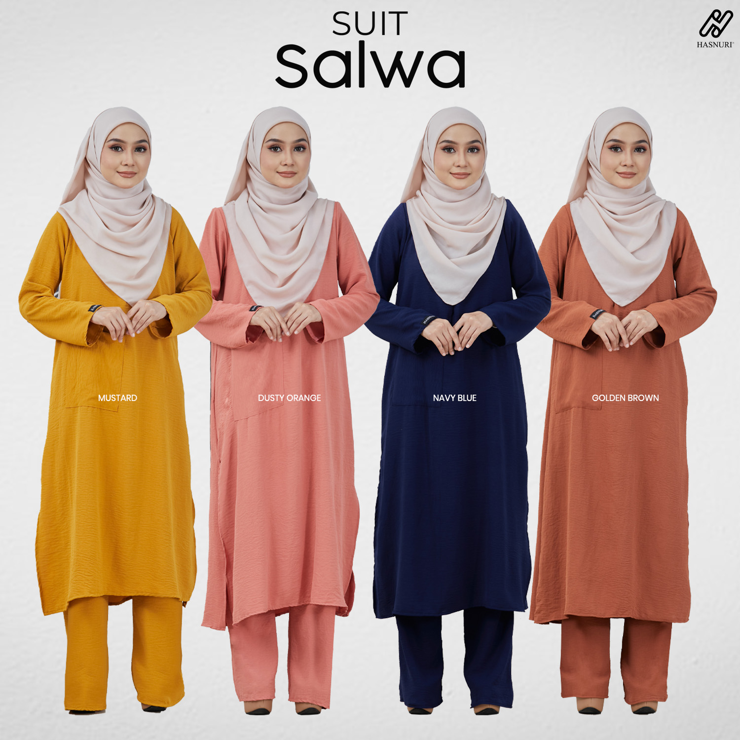 Suit Salwa - Navy Blue