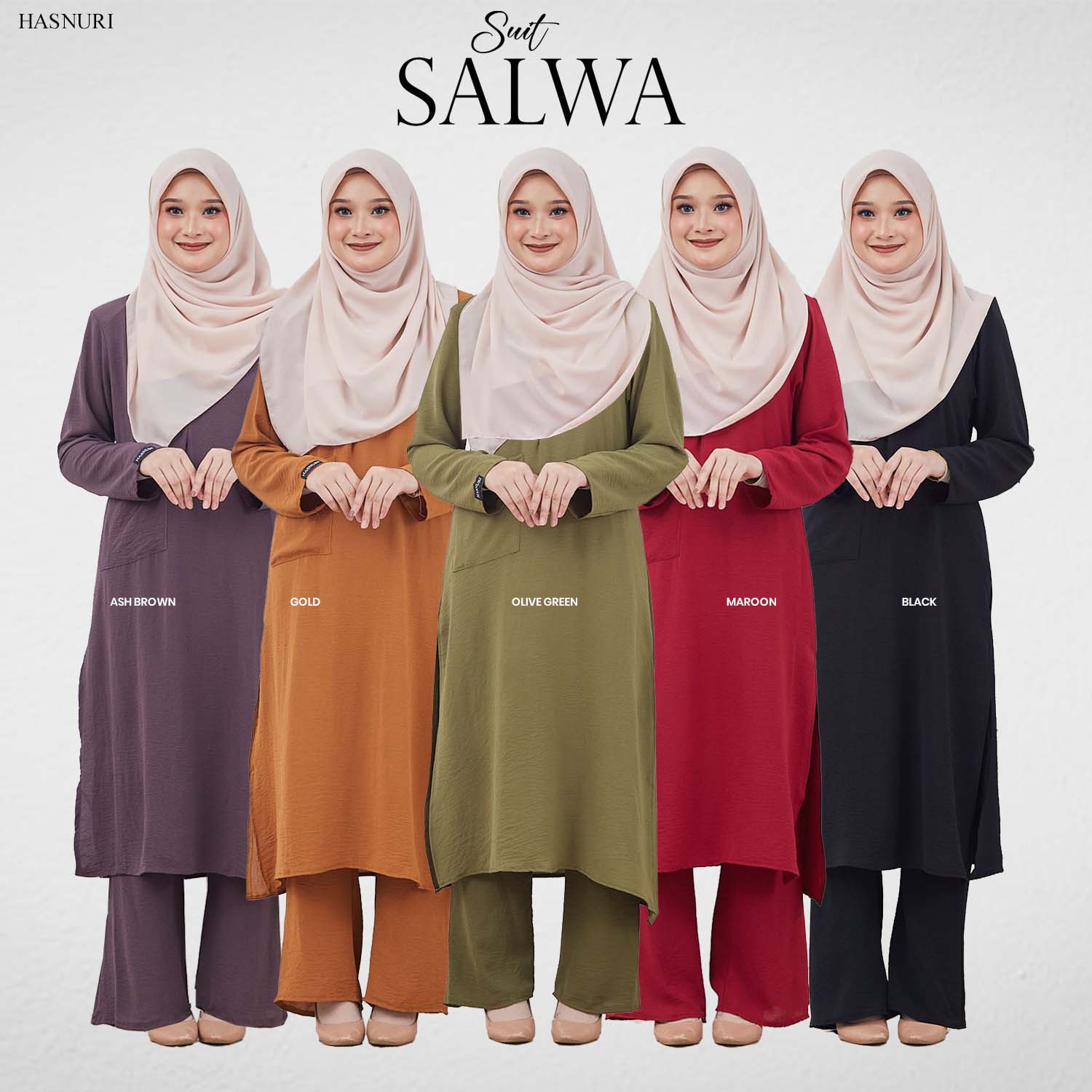 Suit Salwa - Olive Green