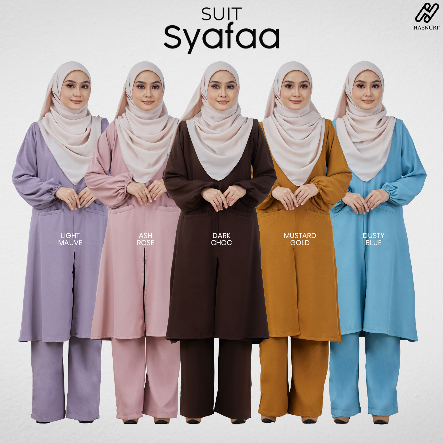 Suit Syafaa - Light Mauve