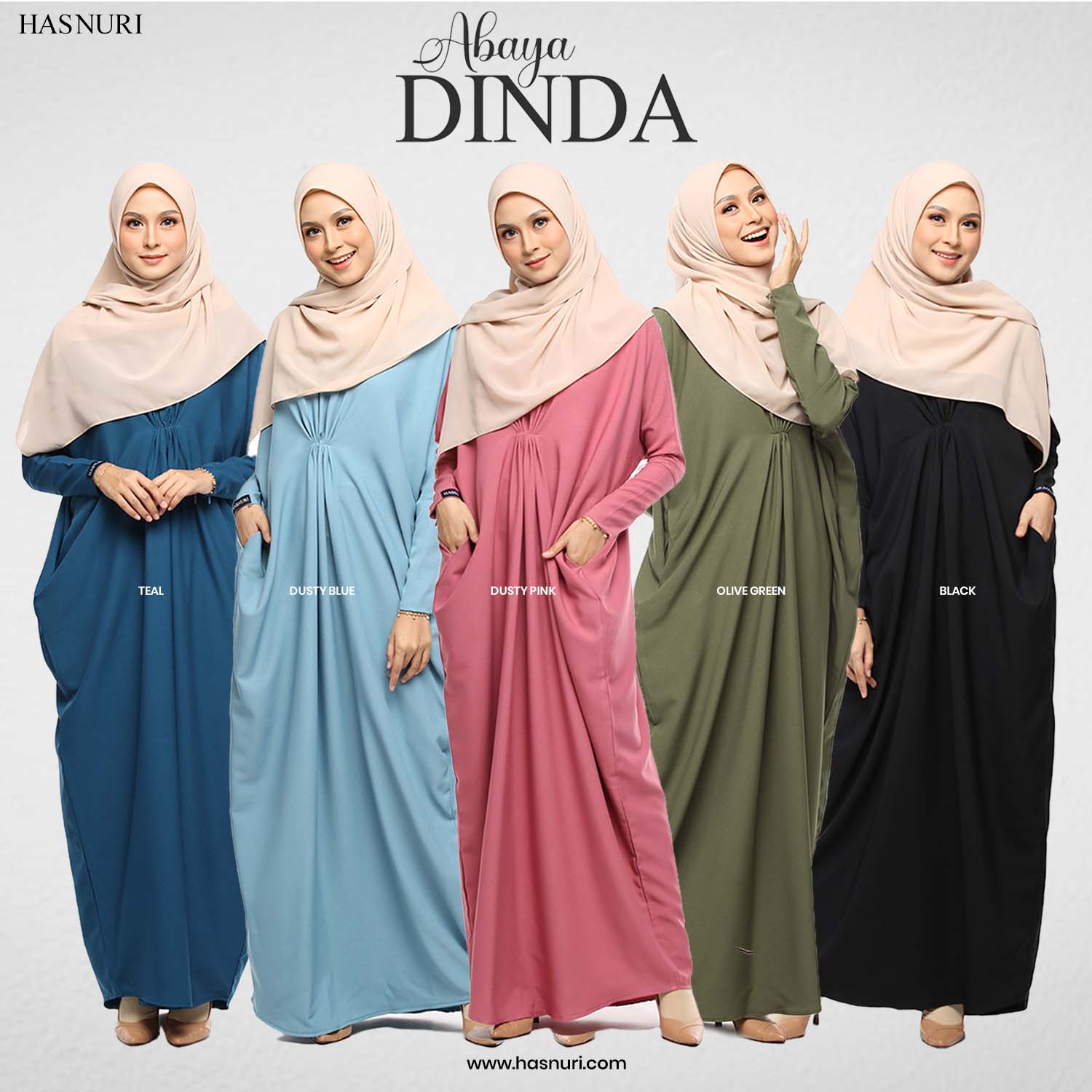 Abaya Dinda - Dusty Blue