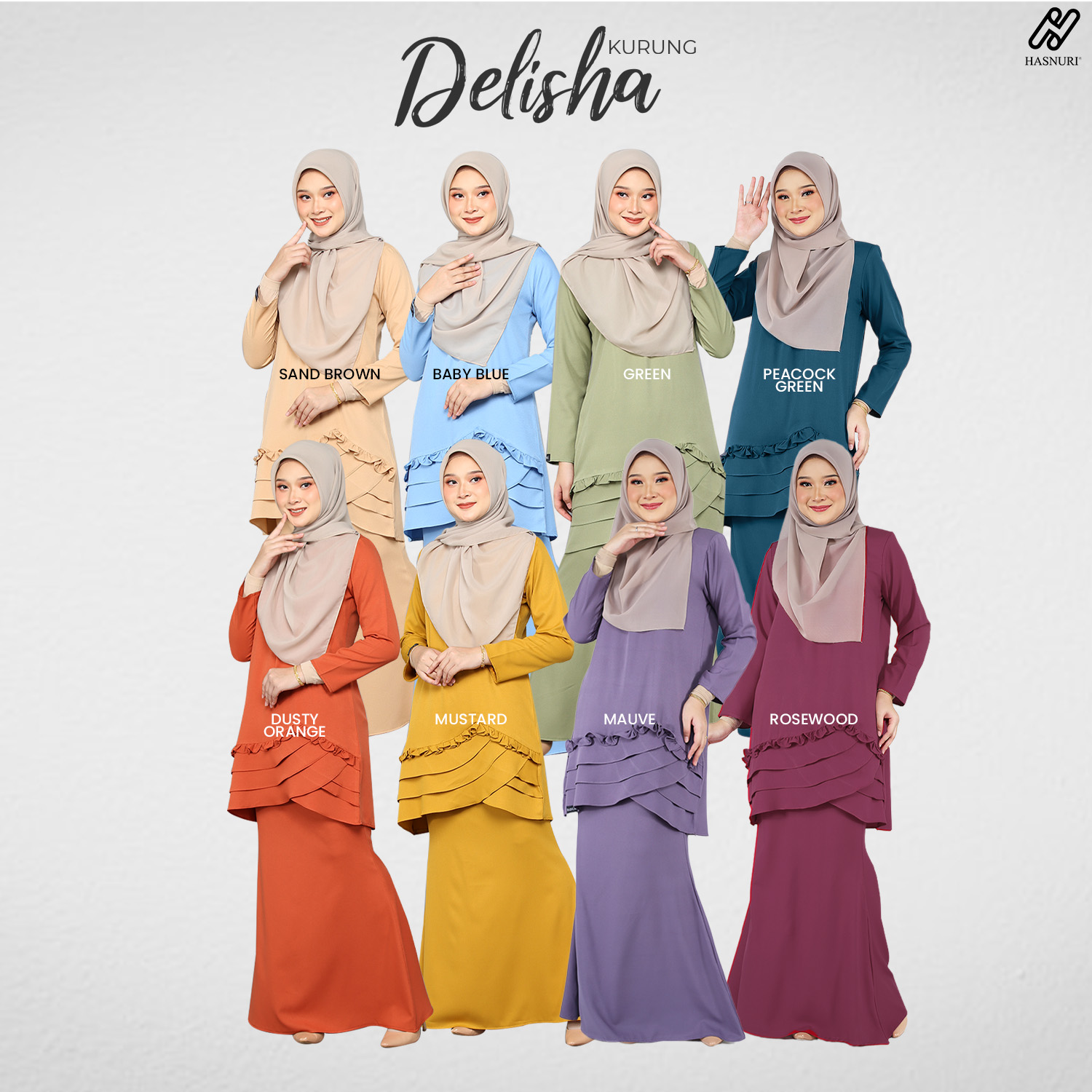 Kurung Delisha - Dusty Orange
