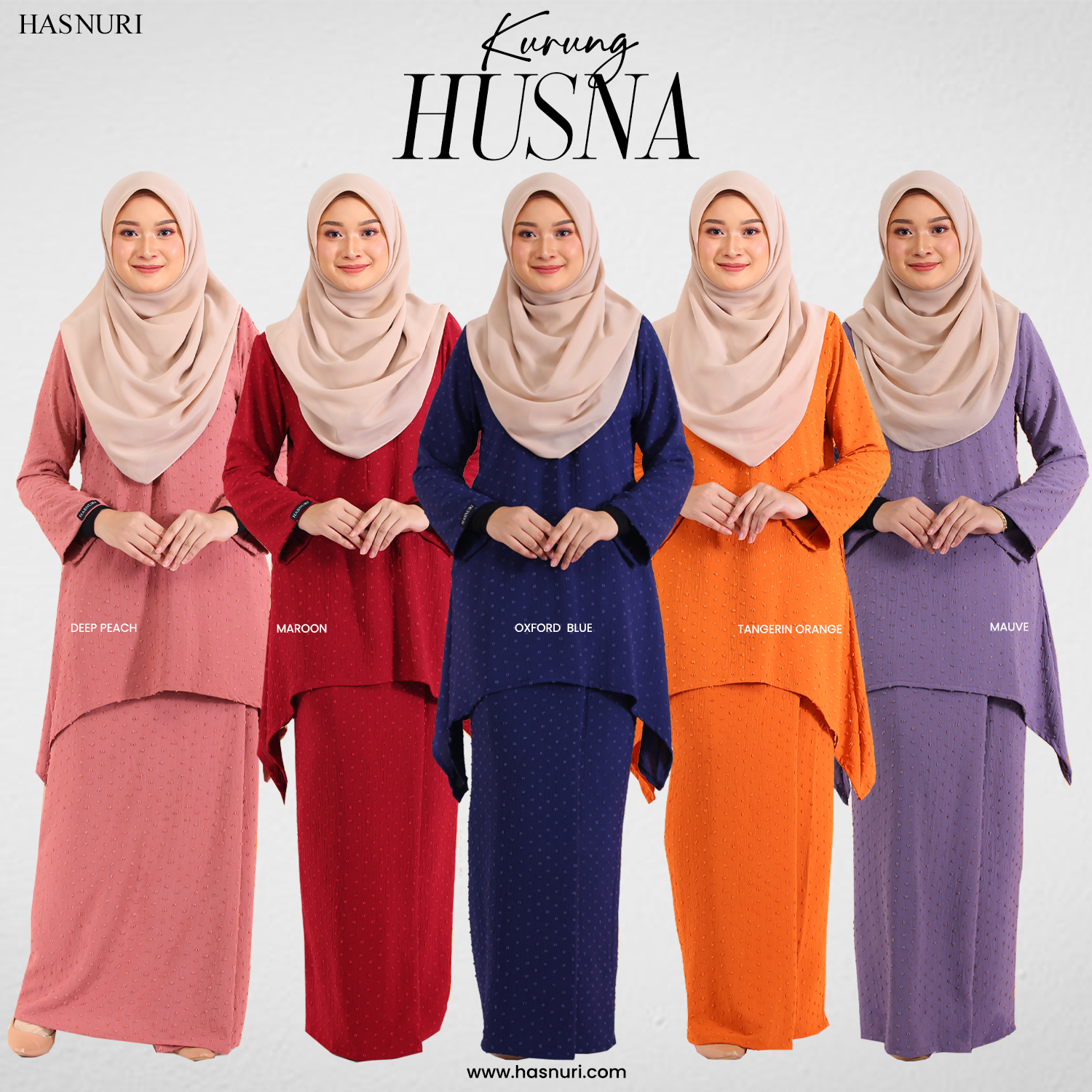 Kurung Husna - Deep Peach