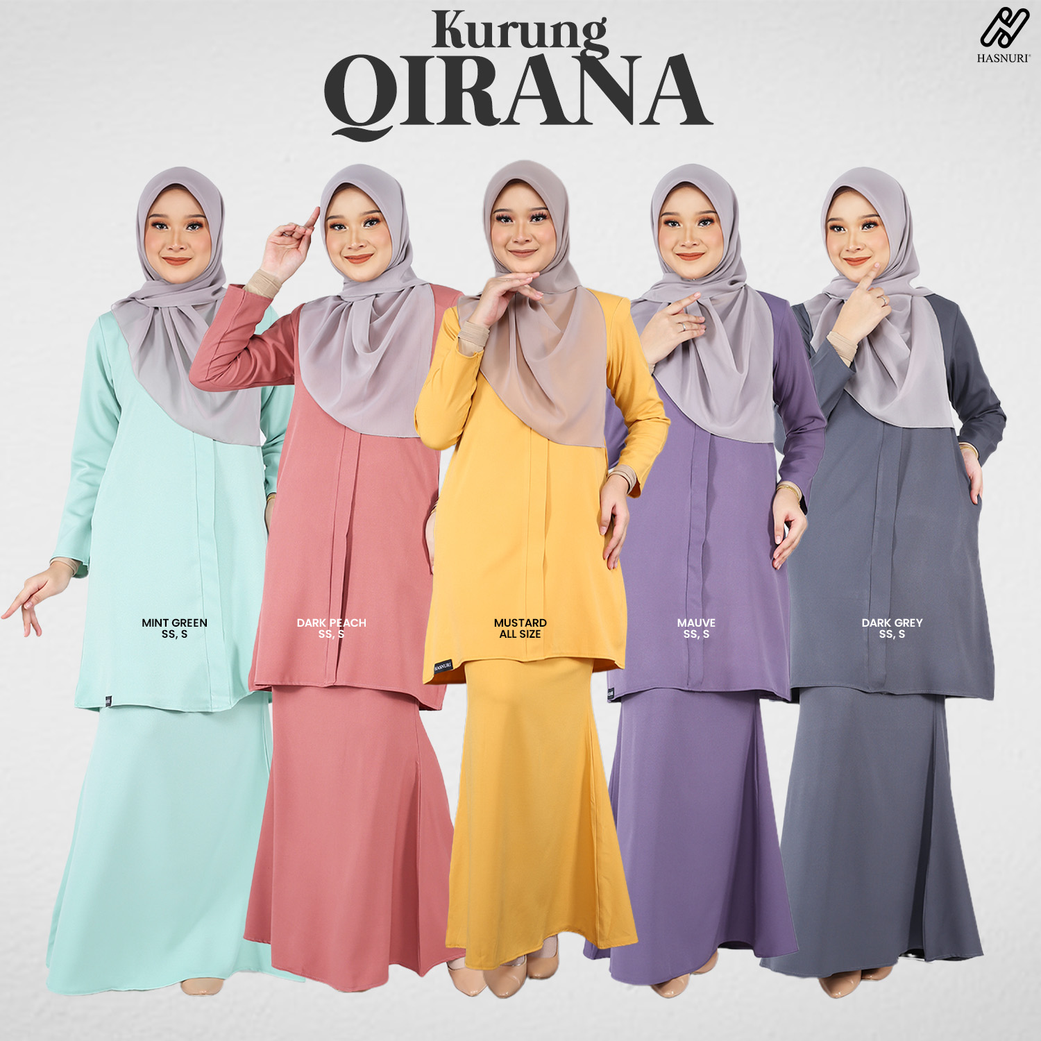 Kurung Qirana - Mustard