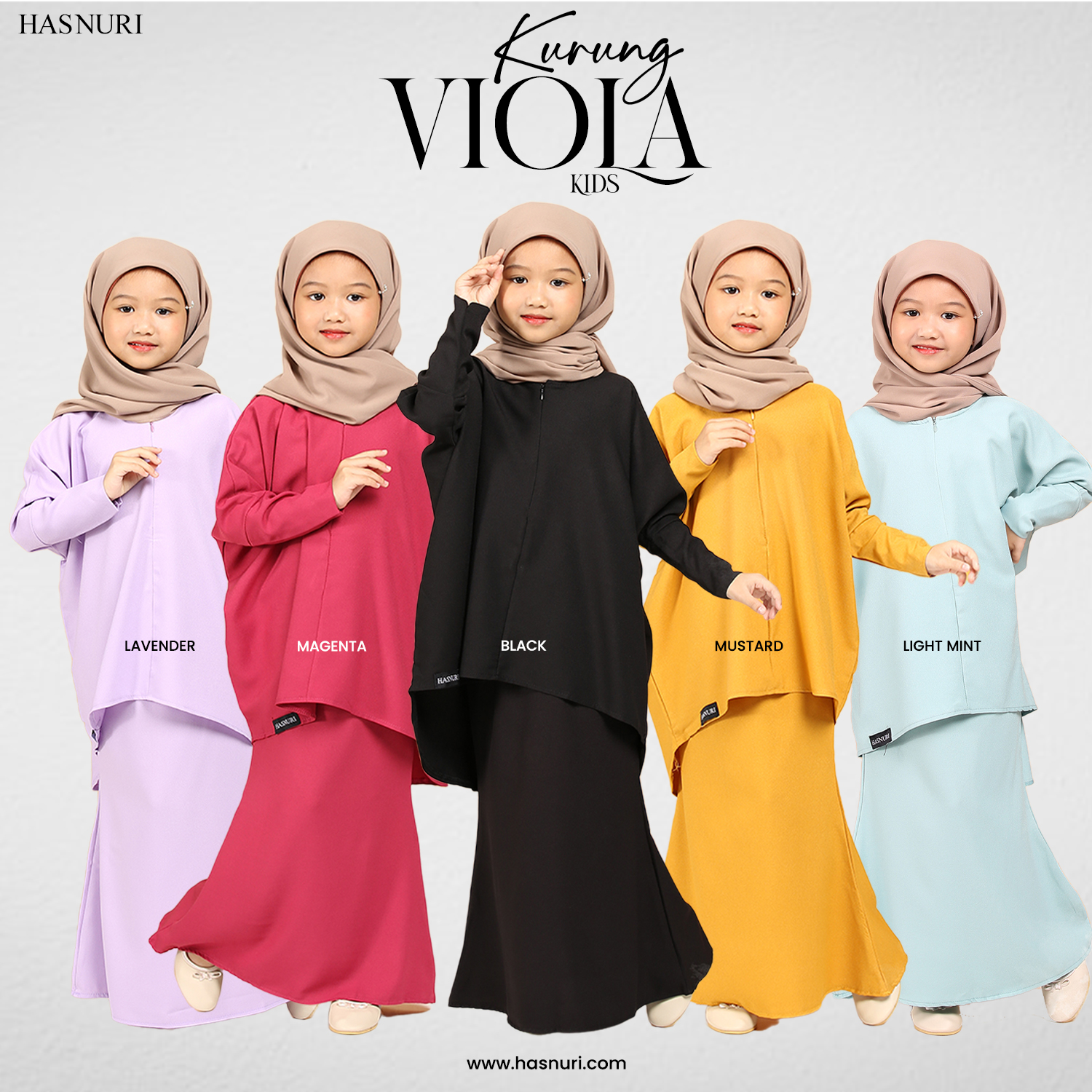 Kurung Viola Kids - Magenta