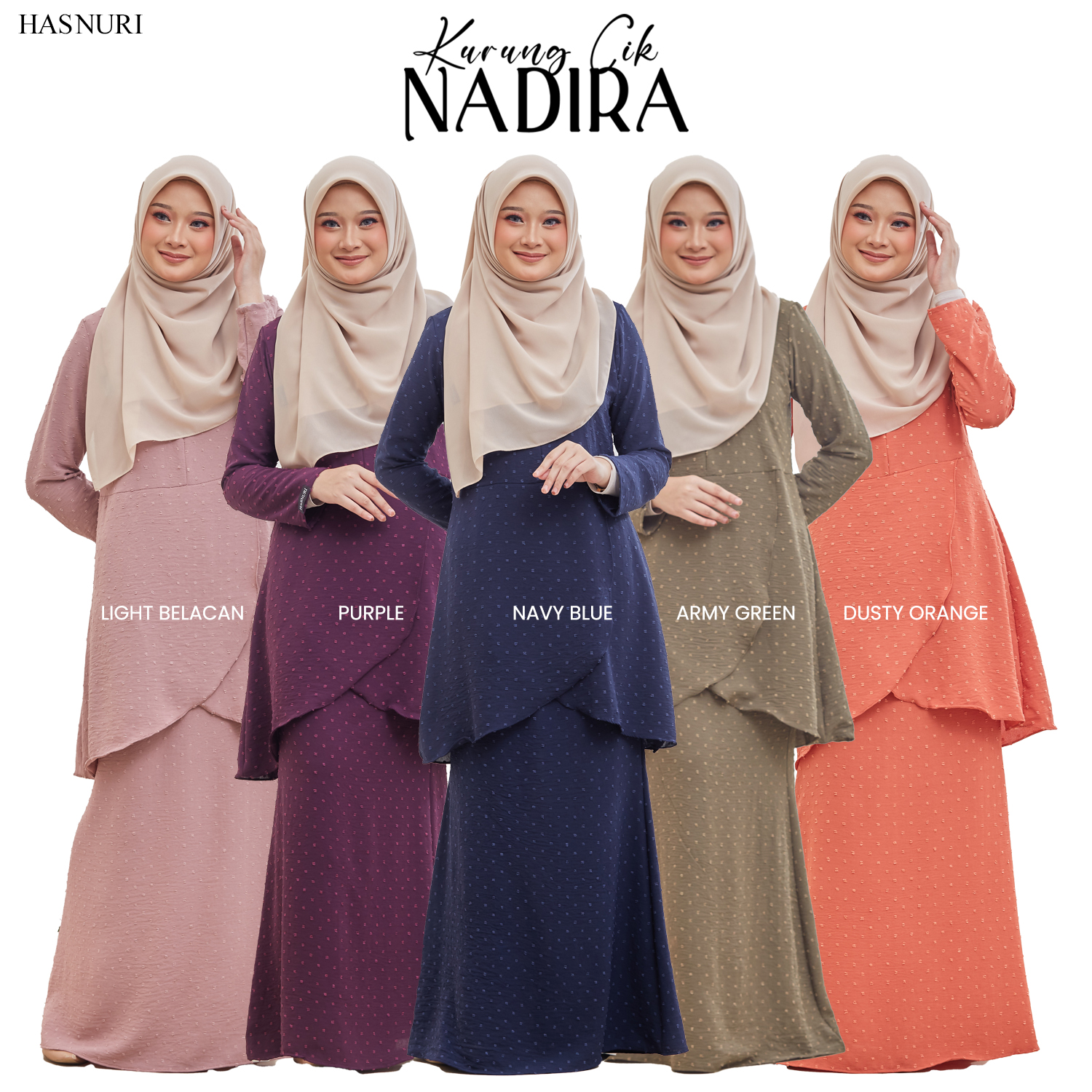 Kurung Cik Nadira - Dusty Orange