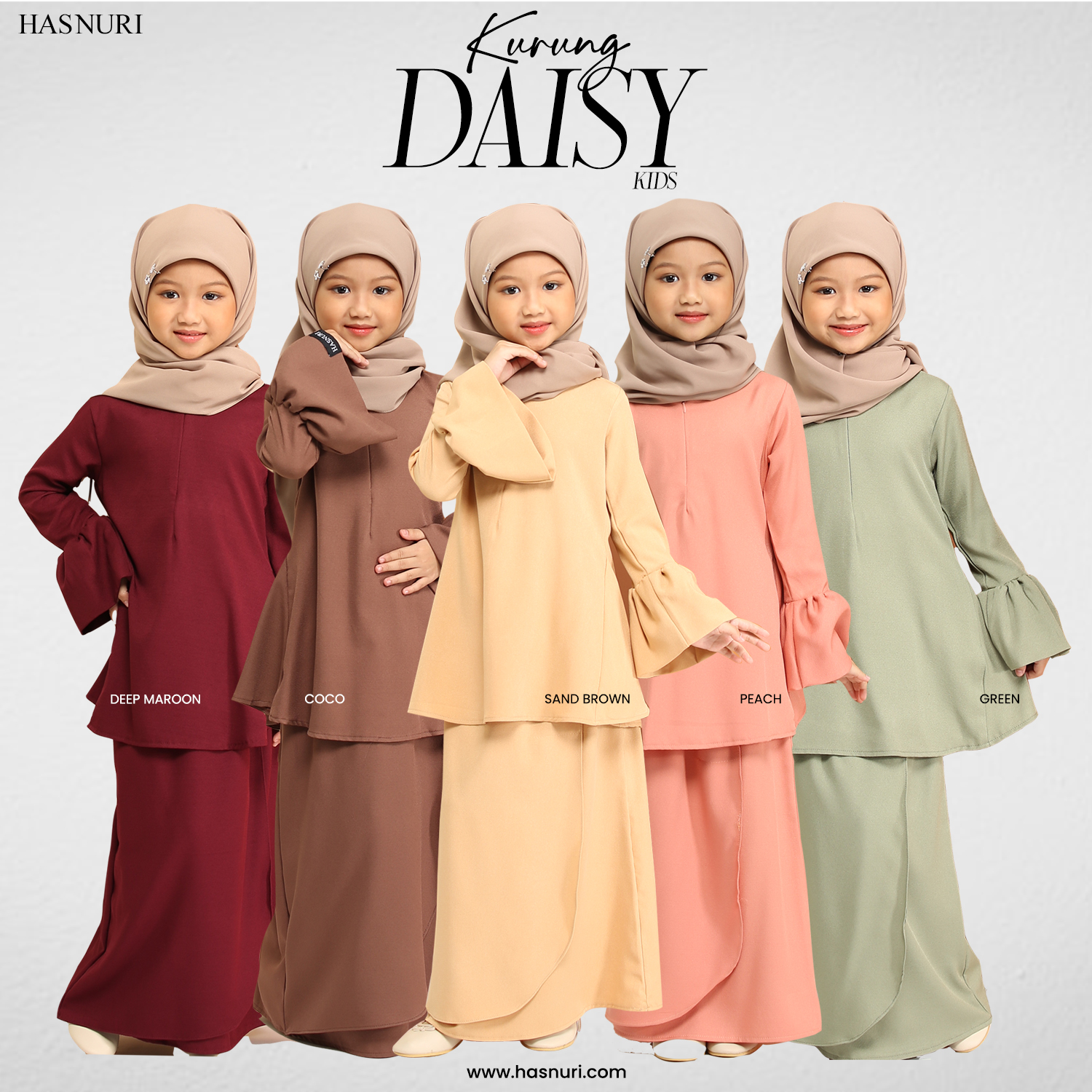 Kurung Daisy Kids - Sand Brown