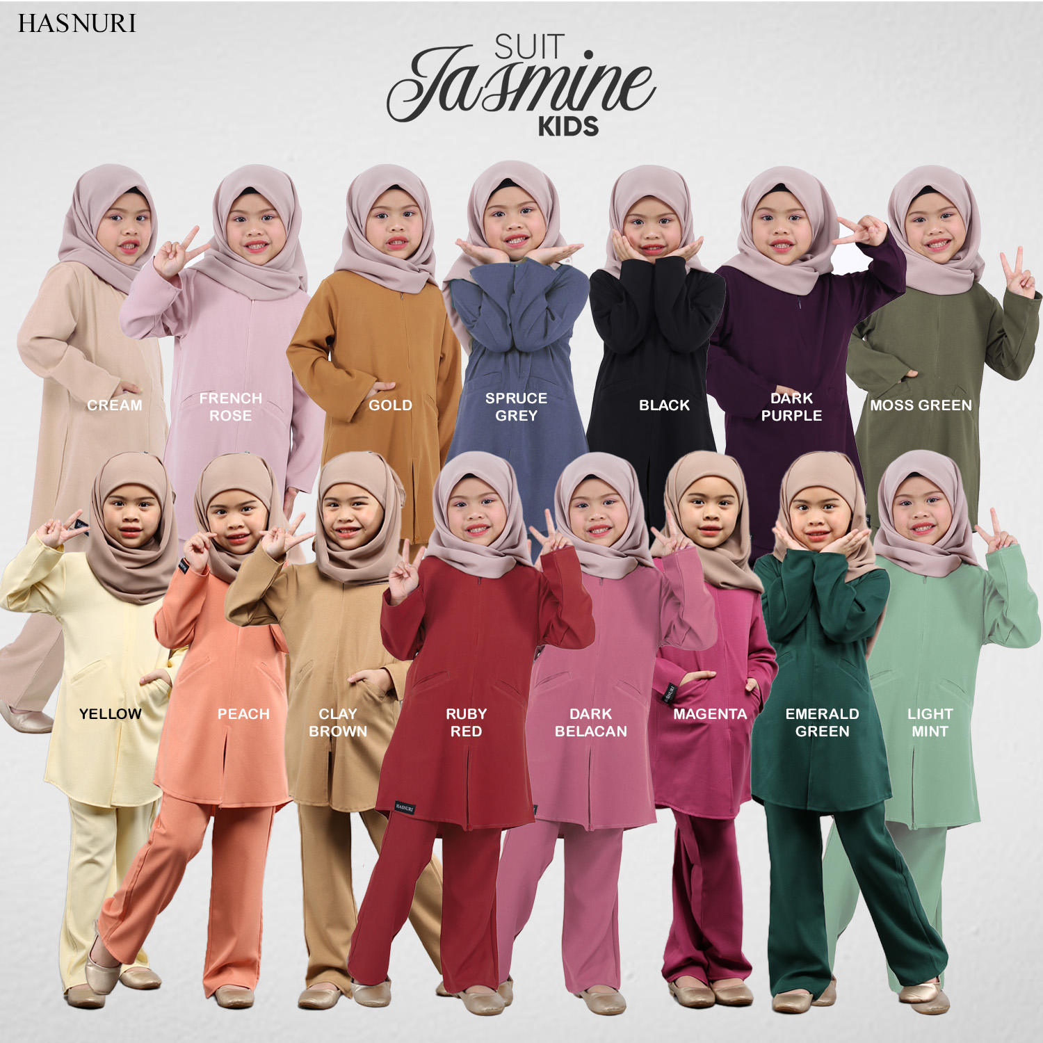 Suit Jasmine Kids - Emerald Green