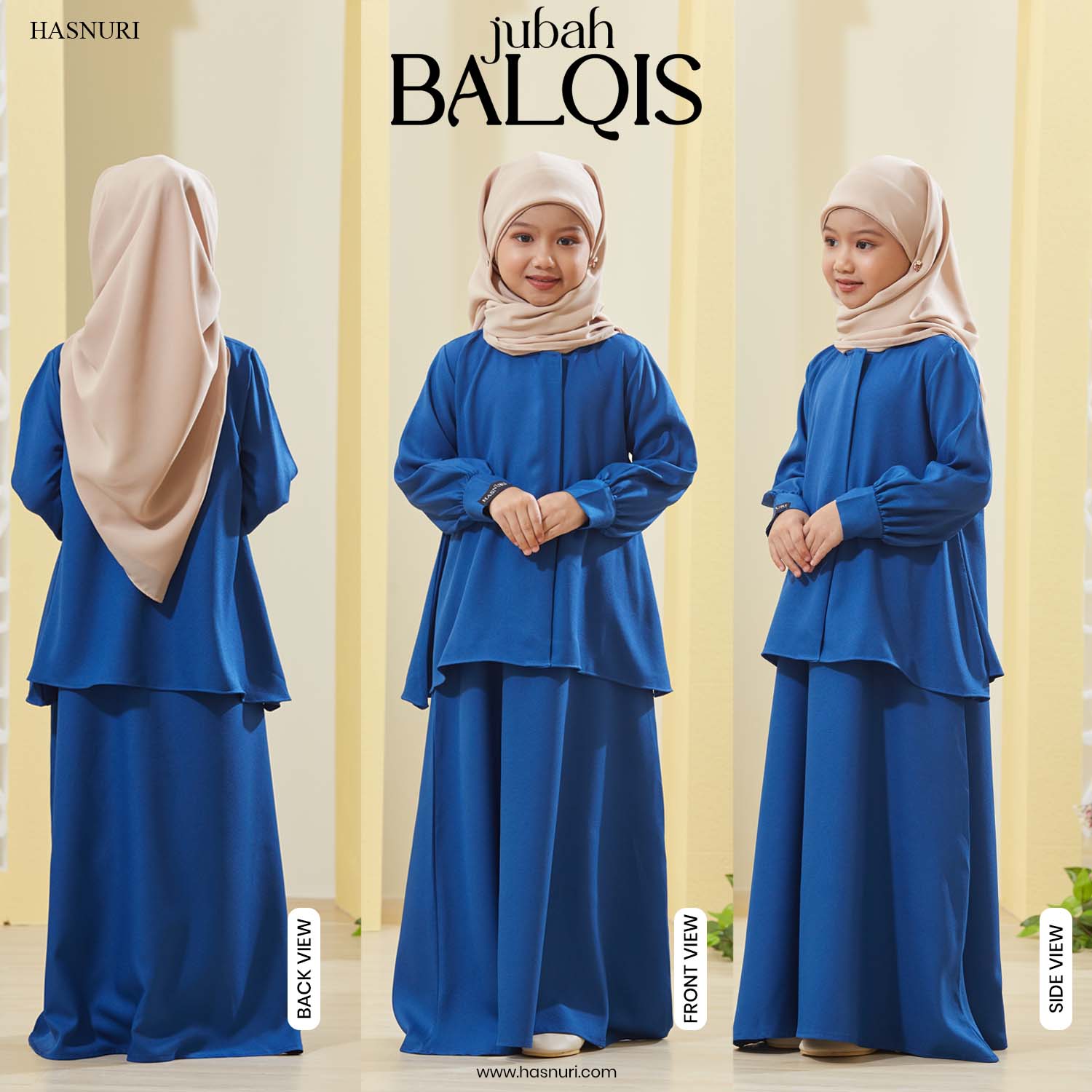 Jubah Balqis Kids - Mint Green