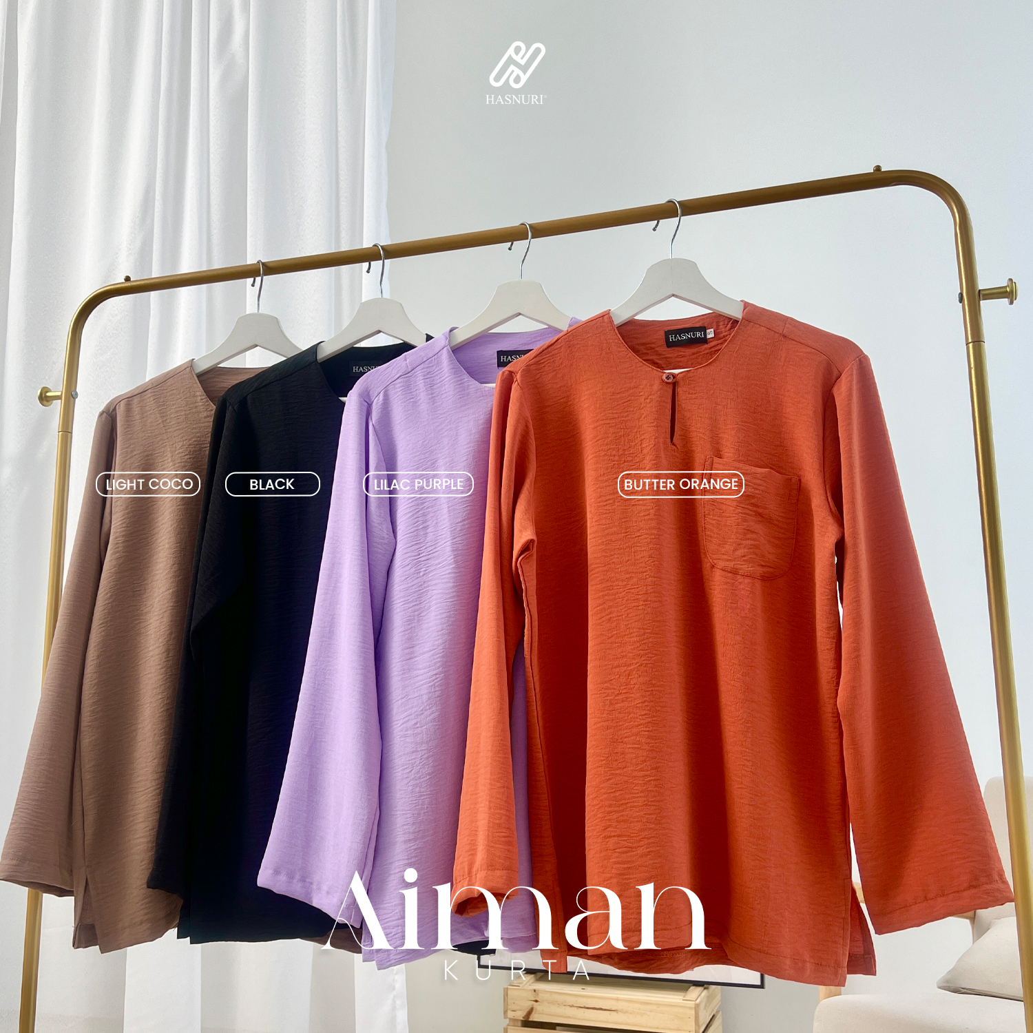 Kurta Aiman Kids - Butter Orange