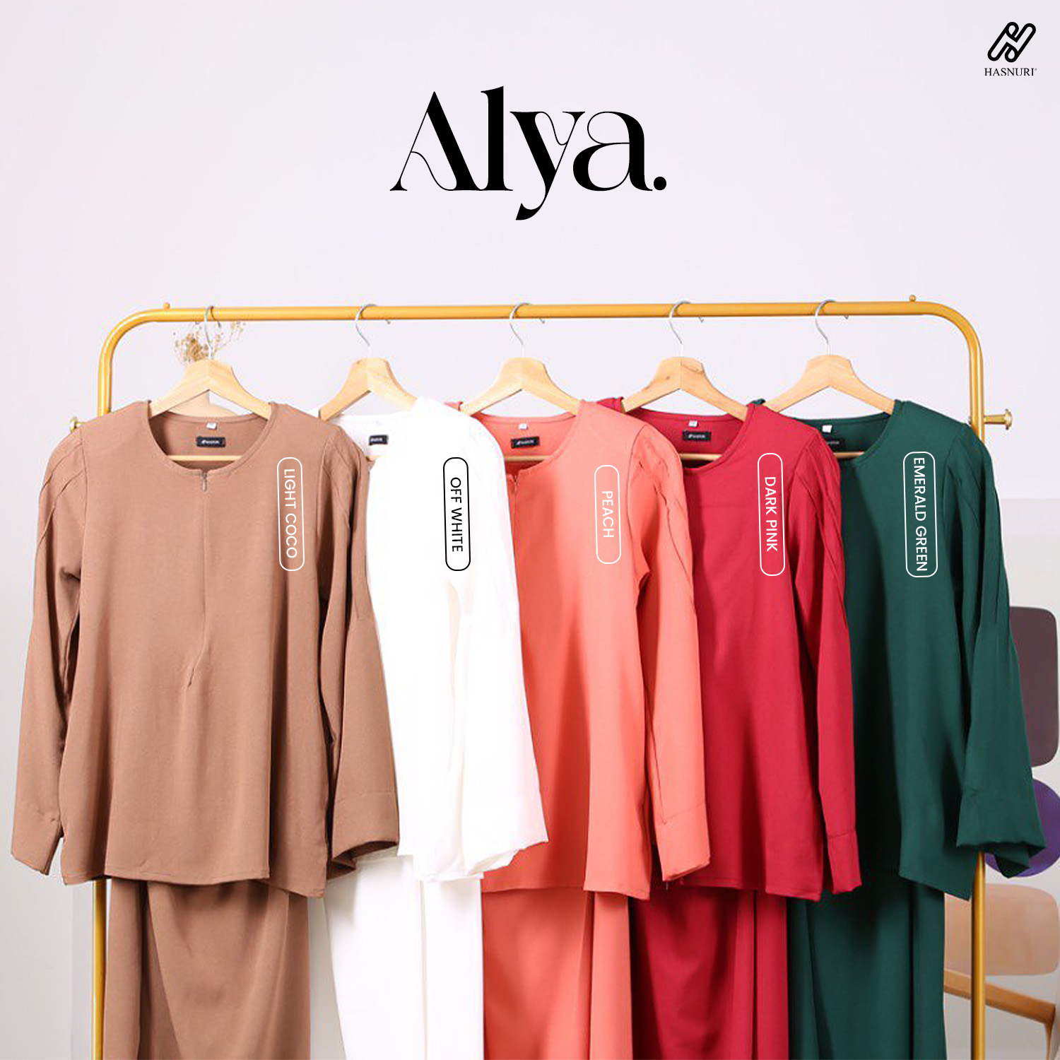 Kurung Alya - Emerald Green