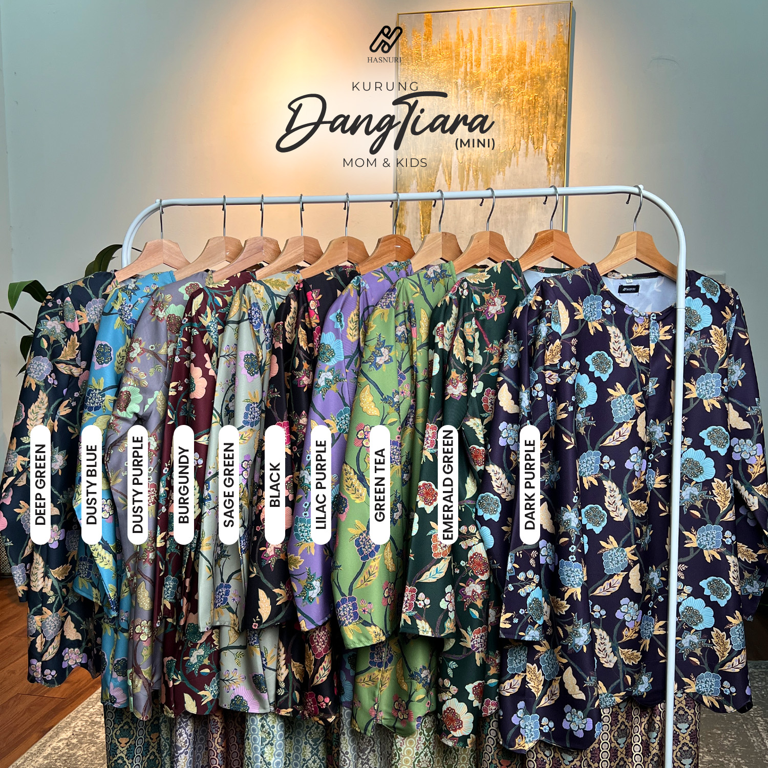 Kurung Dang Tiara Mini - Deep Green